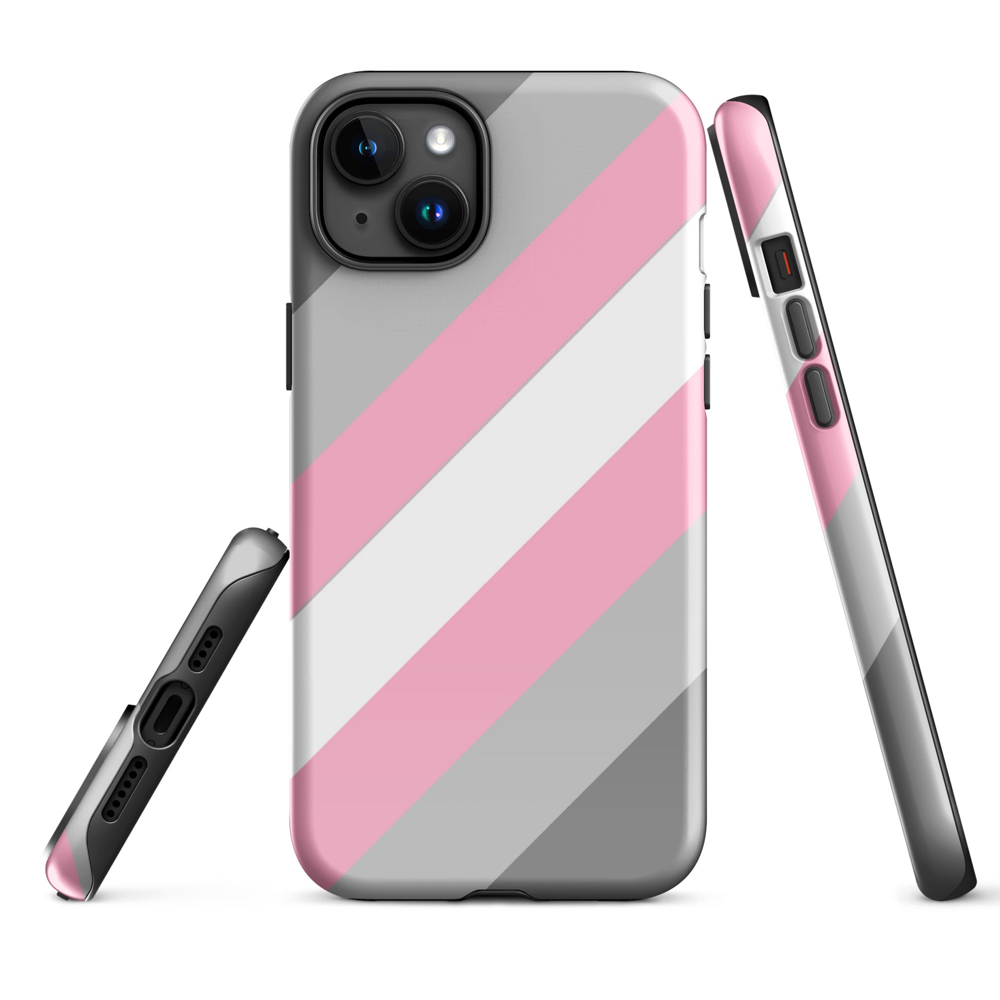 Demigirl Pride Tough Cell Phone Case for Apple iPhone iPhone 15 Plus Demigirl tough-case-for-iphone-glossy-iphone-15-plus-front-674cc60f993ae