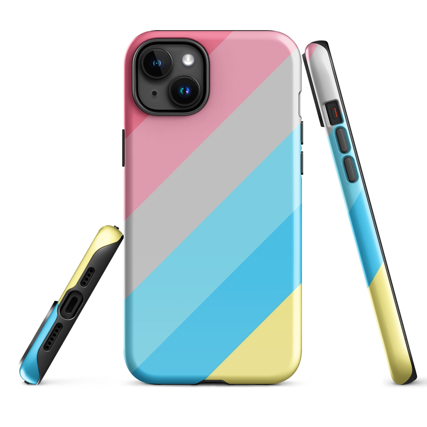 Genderflux Pride Tough Cell Phone Case for Apple iPhone iPhone 15 Plus Genderflux tough-case-for-iphone-glossy-iphone-15-plus-front-674cc7d76d503