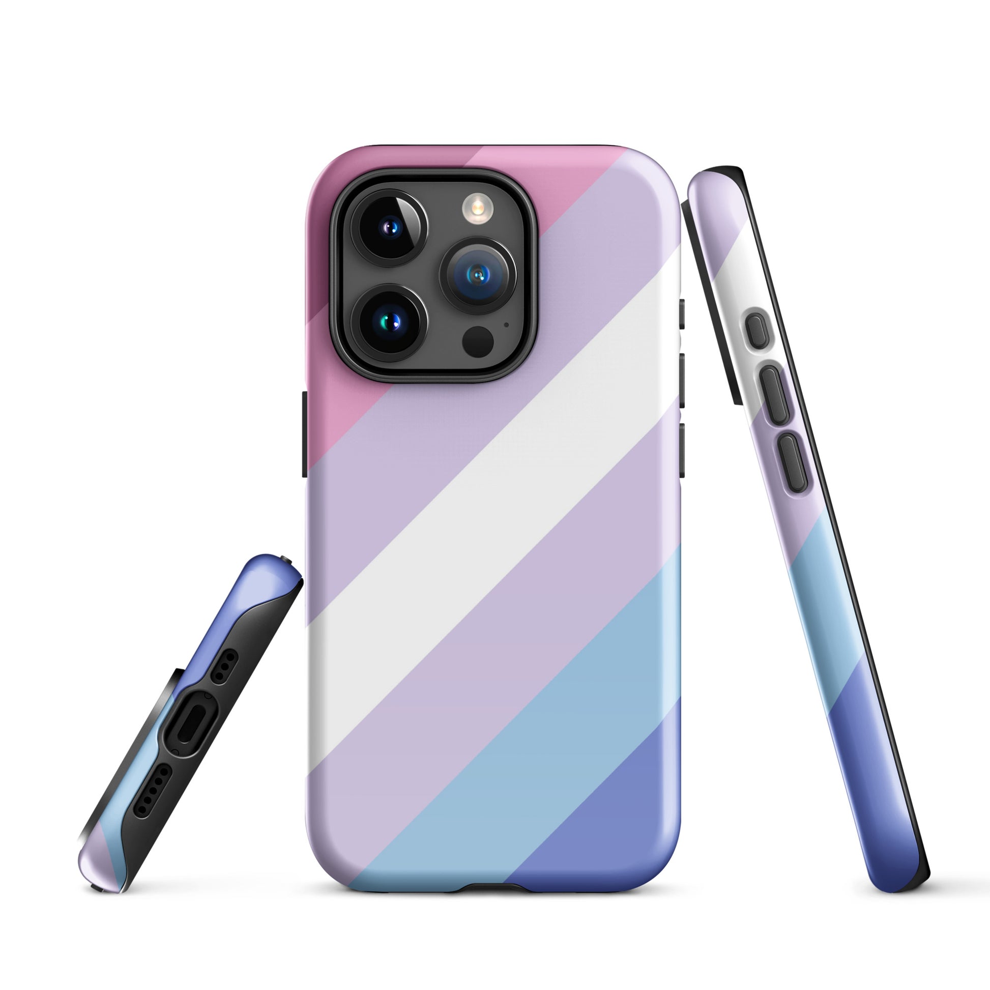 Bigender Pride Tough Cell Phone Case for Apple iPhone iPhone 15 Pro Bigender tough-case-for-iphone-glossy-iphone-15-pro-front-674cc22d116c8