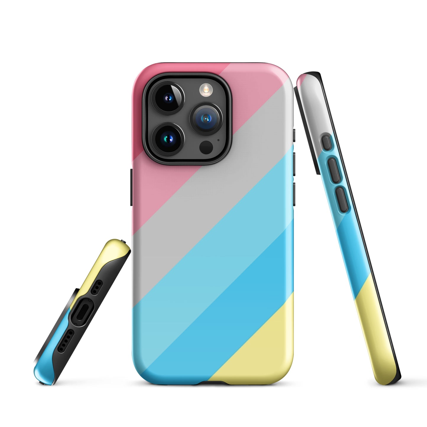 Genderflux Pride Tough Cell Phone Case for Apple iPhone iPhone 15 Pro Genderflux tough-case-for-iphone-glossy-iphone-15-pro-front-674cc7d76d581