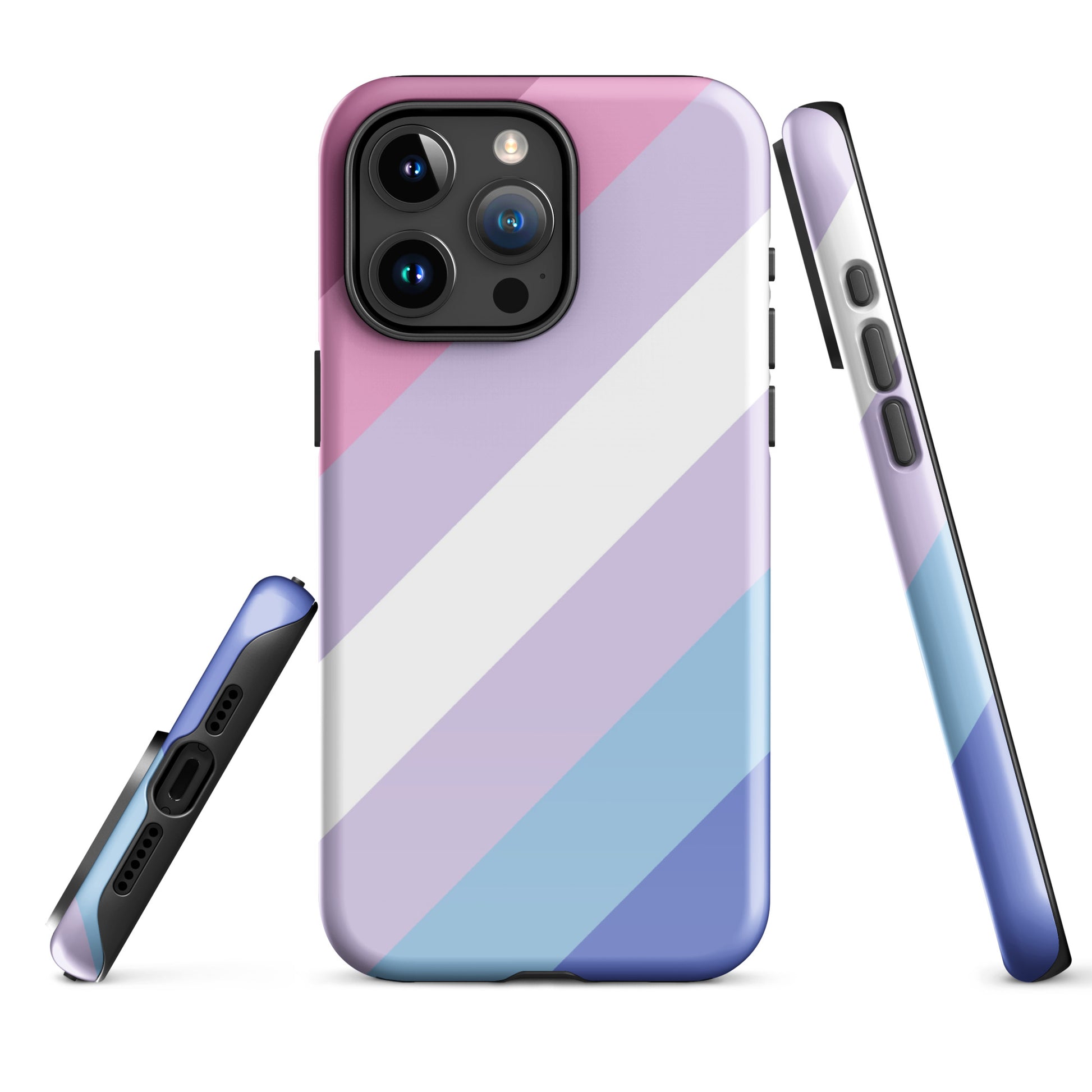 Bigender Pride Tough Cell Phone Case for Apple iPhone iPhone 15 Pro Max Bigender tough-case-for-iphone-glossy-iphone-15-pro-max-front-674cc22d1174a