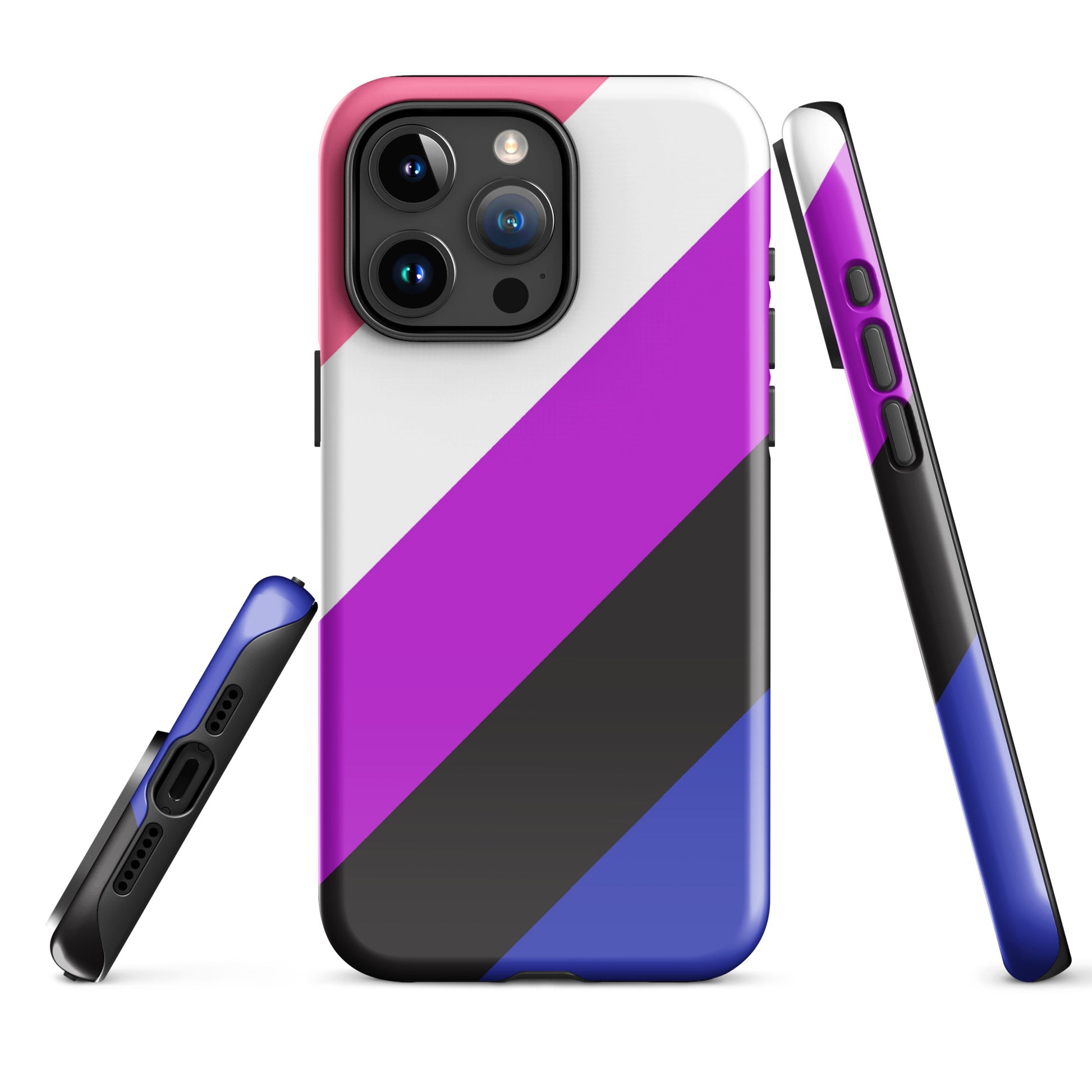 Genderfluid Pride Tough Case for Apple iPhone iPhone 15 Pro Max Genderfluid tough-case-for-iphone-glossy-iphone-15-pro-max-front-674cc786887e2