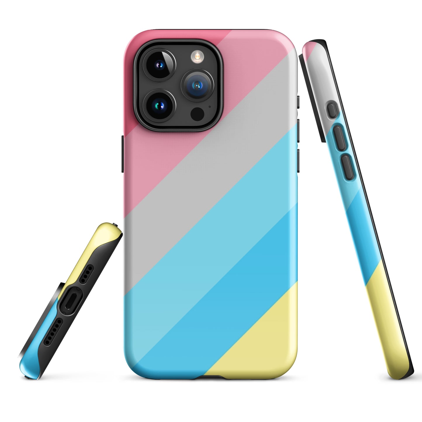 Genderflux Pride Tough Cell Phone Case for Apple iPhone iPhone 15 Pro Max Genderflux tough-case-for-iphone-glossy-iphone-15-pro-max-front-674cc7d76d5f4