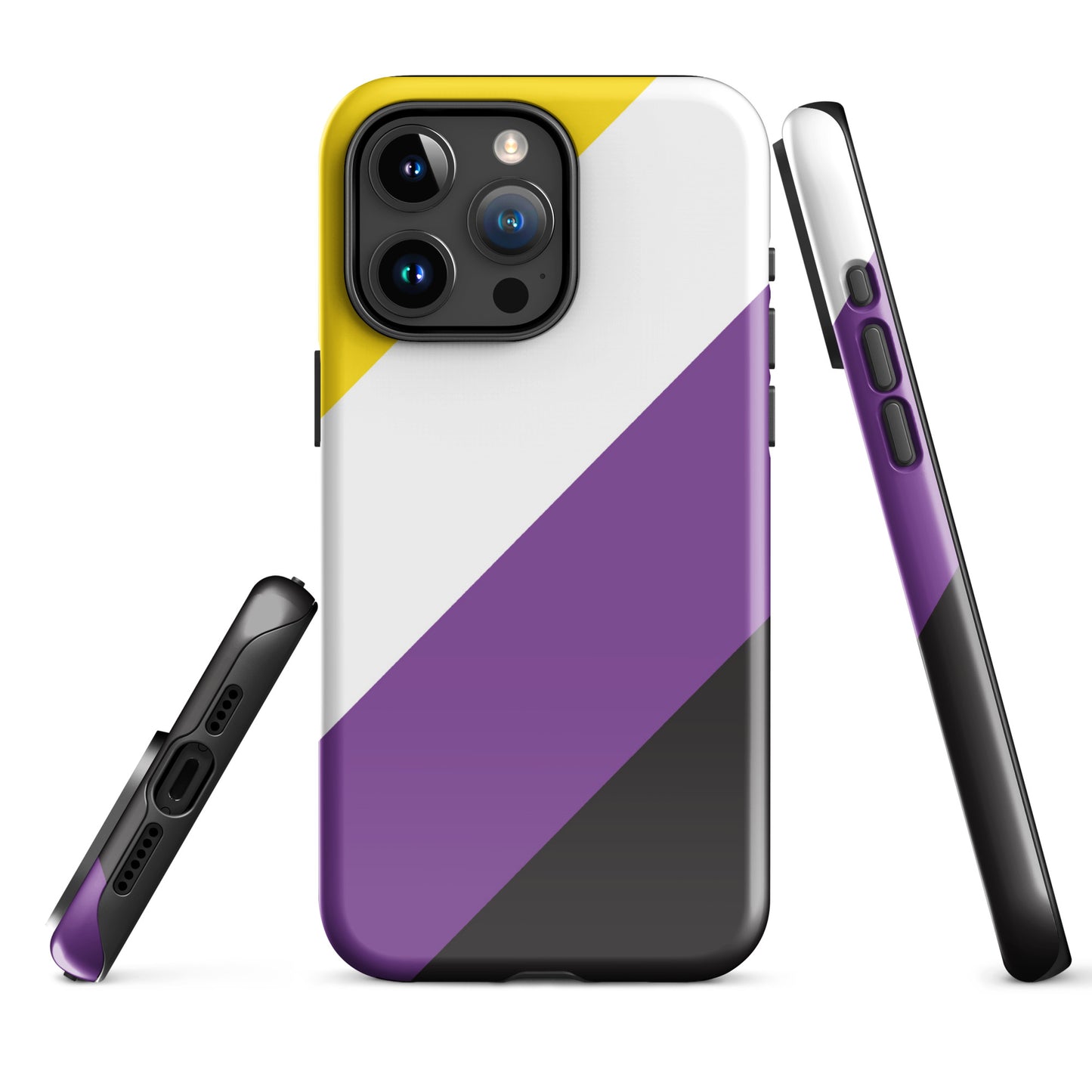 Nonbinary Enby Pride Tough Case for Apple iPhone iPhone 15 Pro Max Nonbinary tough-case-for-iphone-glossy-iphone-15-pro-max-front-674ccc304ecf3