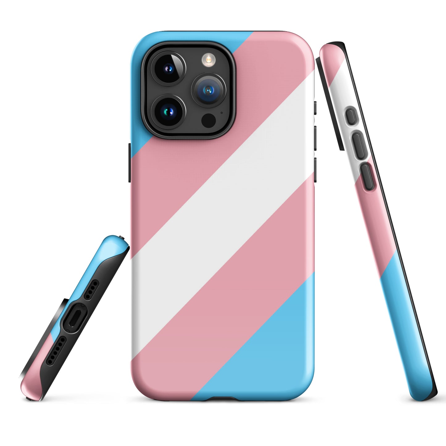 Transgender Trans Pride Tough Cell Phone Case for Apple iPhone iPhone 15 Pro Max Transgender tough-case-for-iphone-glossy-iphone-15-pro-max-front-674cd0d444fff