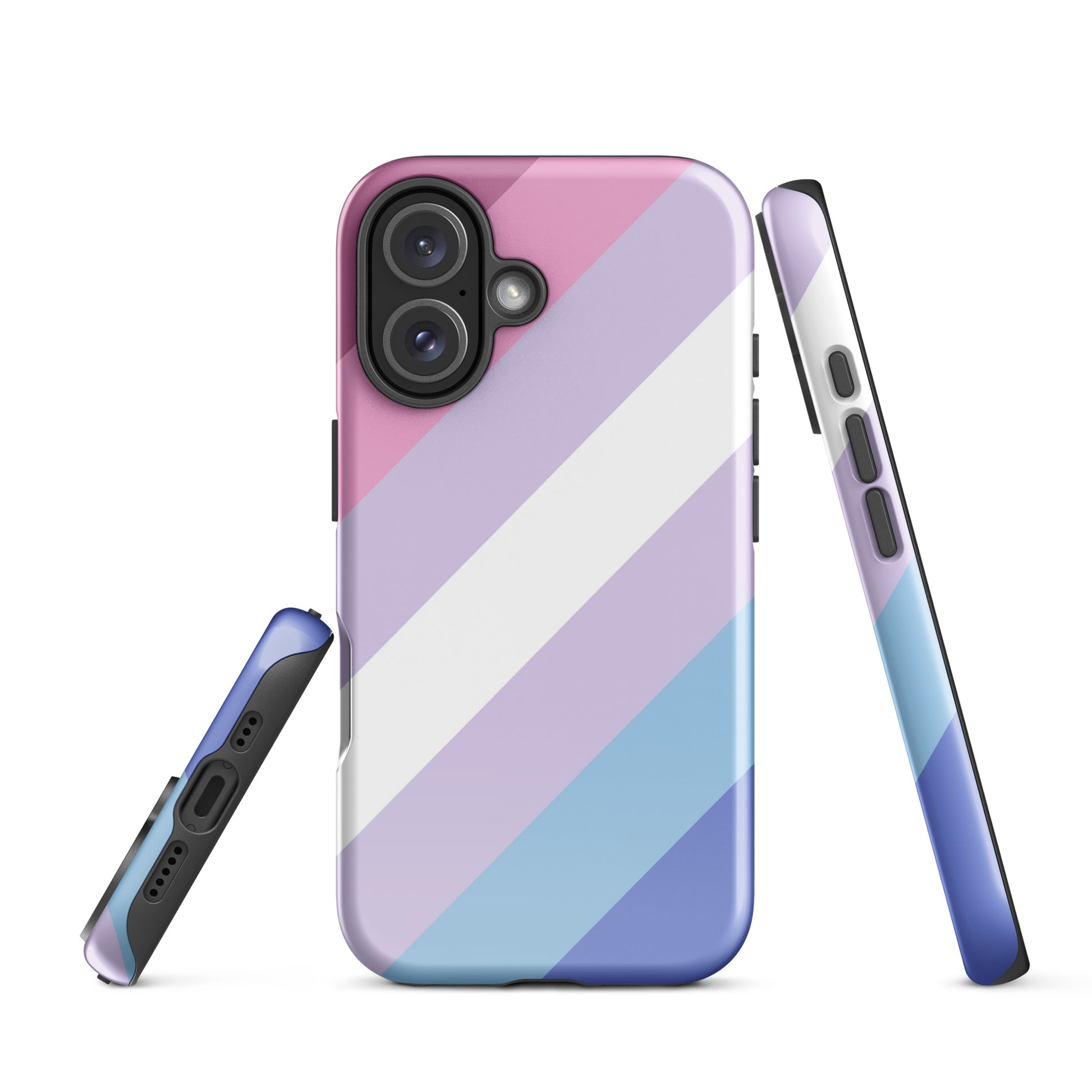 Bigender Pride Tough Cell Phone Case for Apple iPhone iPhone 16 Bigender tough-case-for-iphone-glossy-iphone-16-front-674cc22d117c4