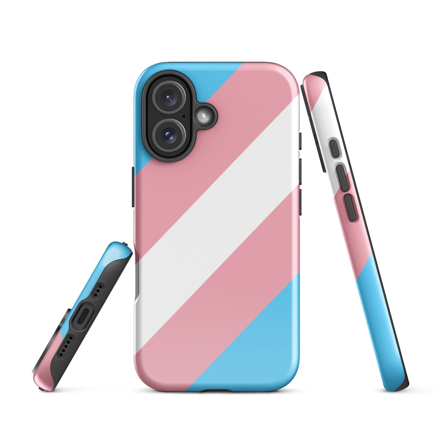 Transgender Trans Pride Tough Cell Phone Case for Apple iPhone iPhone 16 Transgender tough-case-for-iphone-glossy-iphone-16-front-674cd0d4450a4