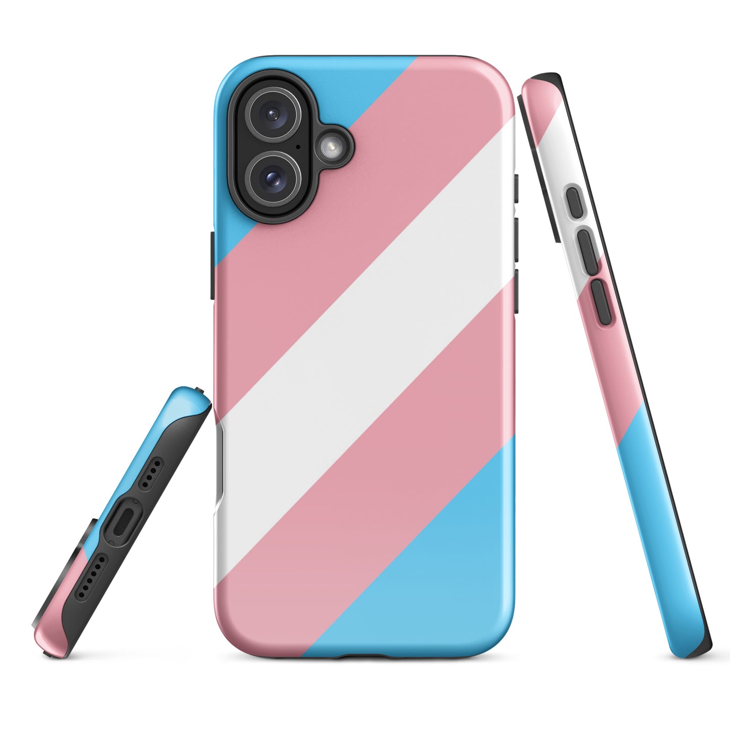 Transgender Trans Pride Tough Cell Phone Case for Apple iPhone iPhone 16 Plus Transgender tough-case-for-iphone-glossy-iphone-16-plus-front-674cd0d44518d