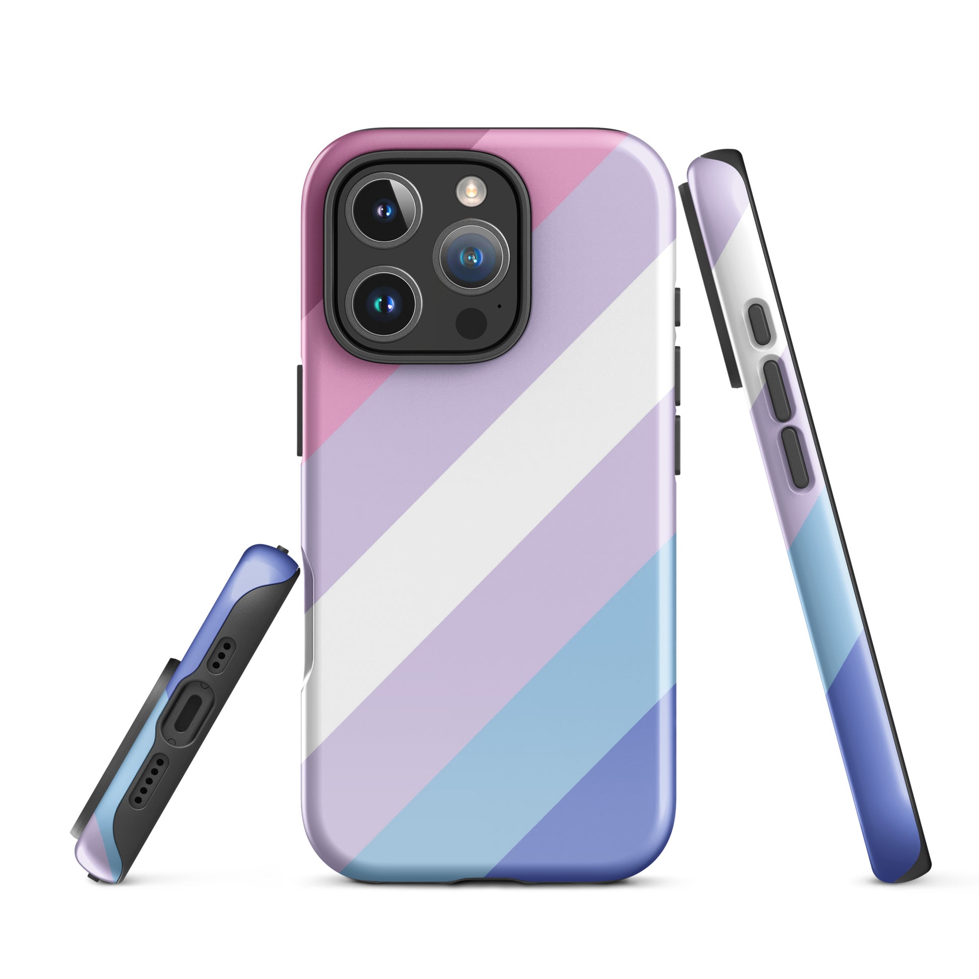 Bigender Pride Tough Cell Phone Case for Apple iPhone iPhone 16 Pro Bigender tough-case-for-iphone-glossy-iphone-16-pro-front-674cc22d118b5