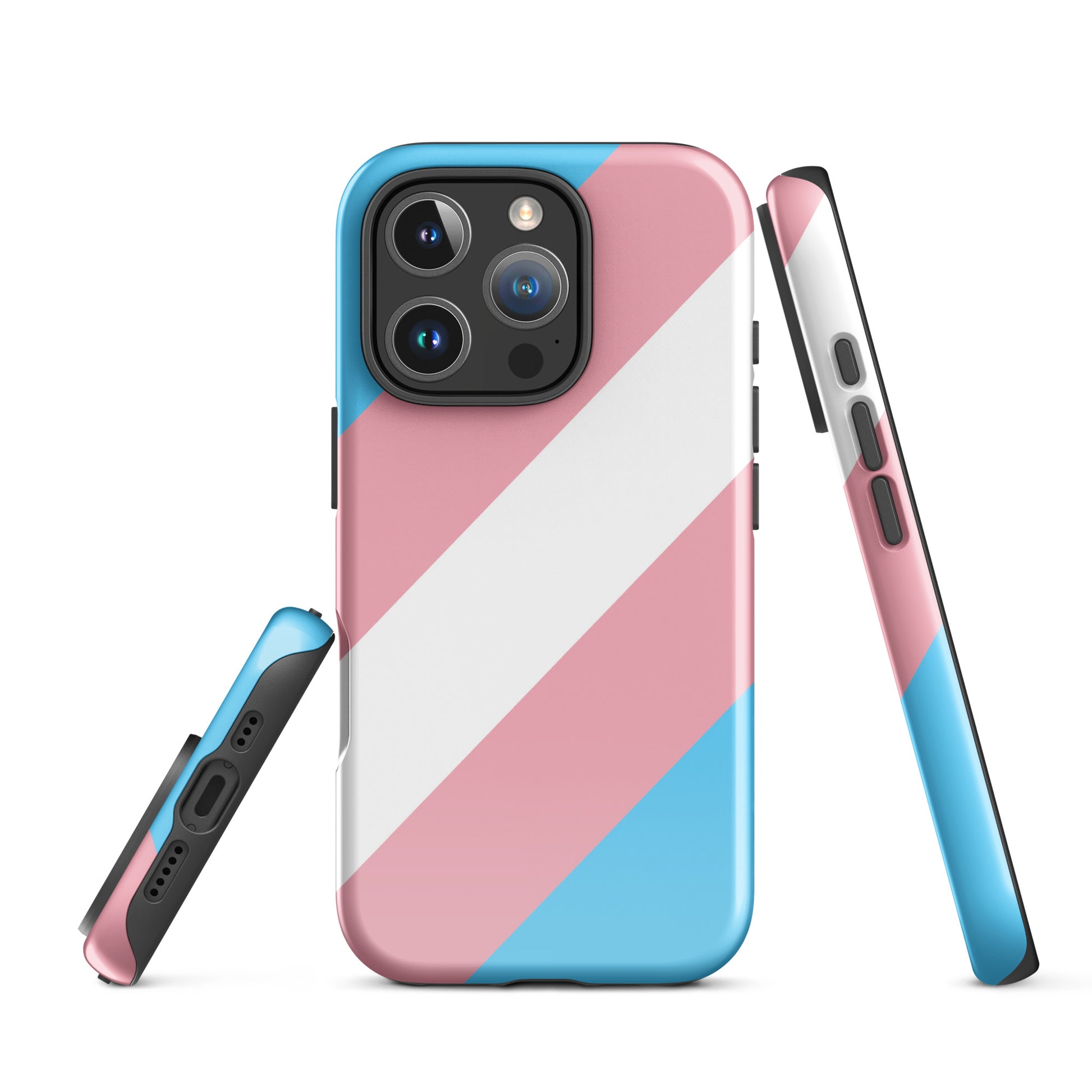 Transgender Trans Pride Tough Cell Phone Case for Apple iPhone iPhone 16 Pro Transgender tough-case-for-iphone-glossy-iphone-16-pro-front-674cd0d44521c