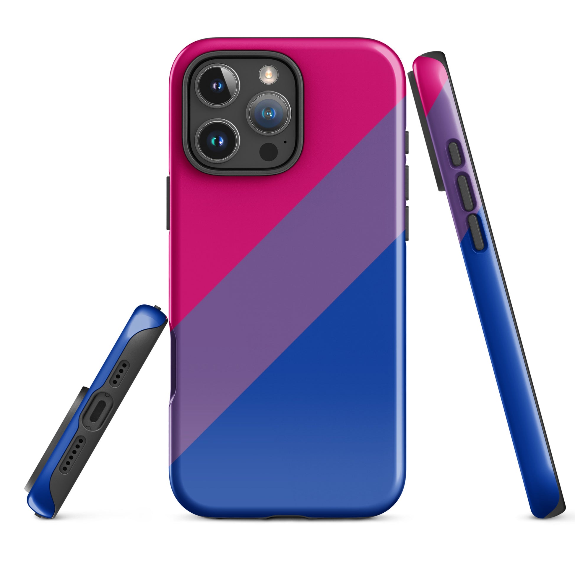 Bisexual Bi Pride Tough Cell Phone Case for Apple iPhone iPhone 16 Pro Max Bisexual tough-case-for-iphone-glossy-iphone-16-pro-max-front-674cc296d7c1c