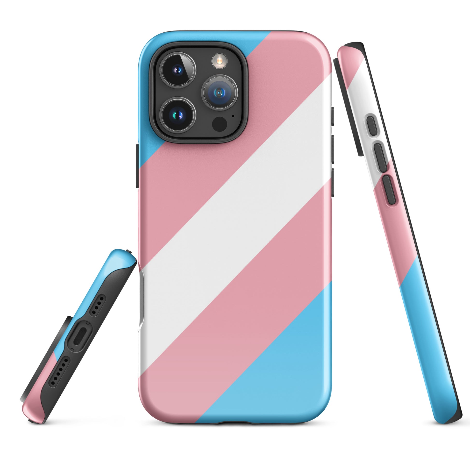 Transgender Trans Pride Tough Cell Phone Case for Apple iPhone iPhone 16 Pro Max Transgender tough-case-for-iphone-glossy-iphone-16-pro-max-front-674cd0d44446f