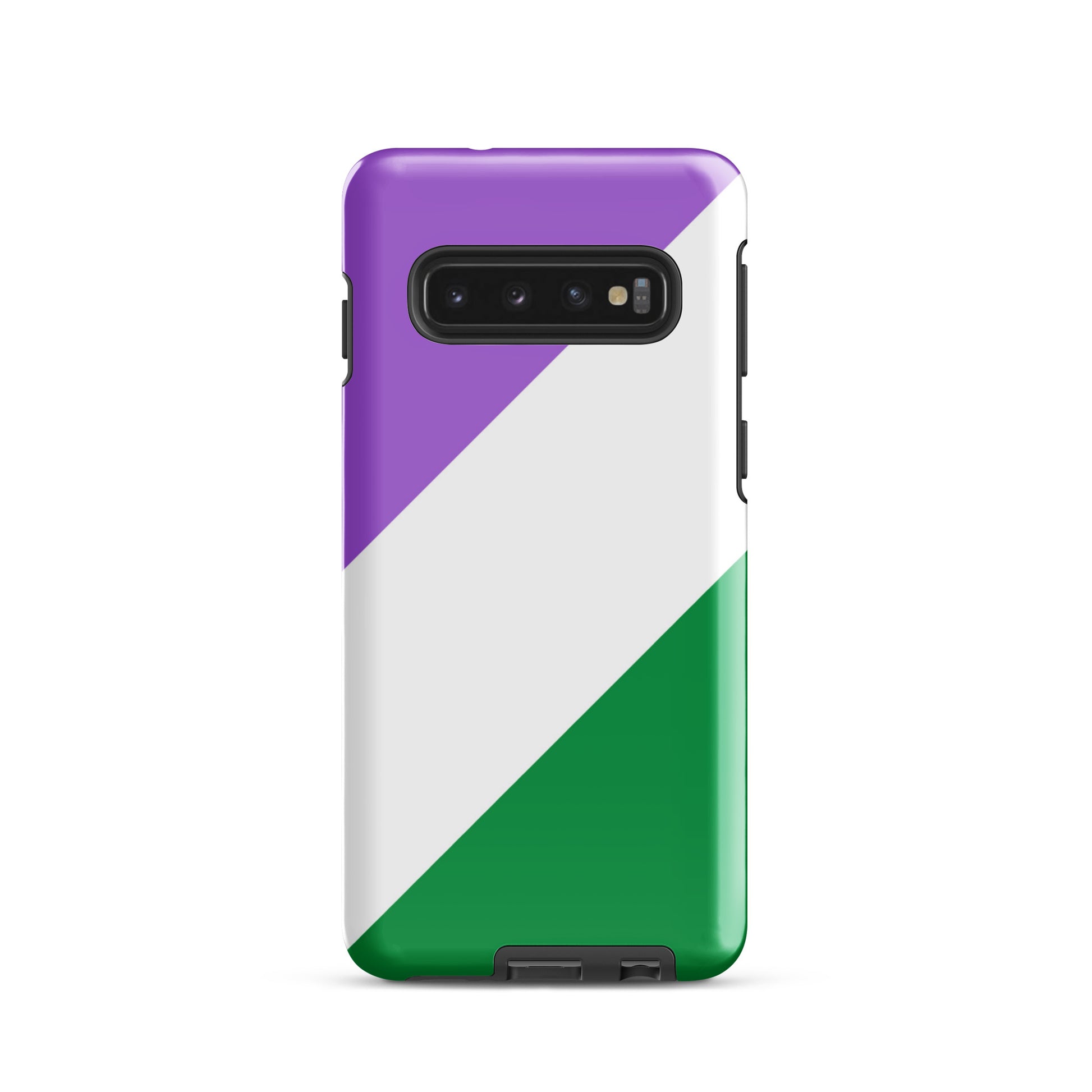 Genderqueer Pride Tough Cell Phone Case for Samsung Galaxy Samsung Galaxy S10 Genderqueer tough-case-for-samsung-glossy-samsung-galaxy-s10-front-64ceecd9c424f