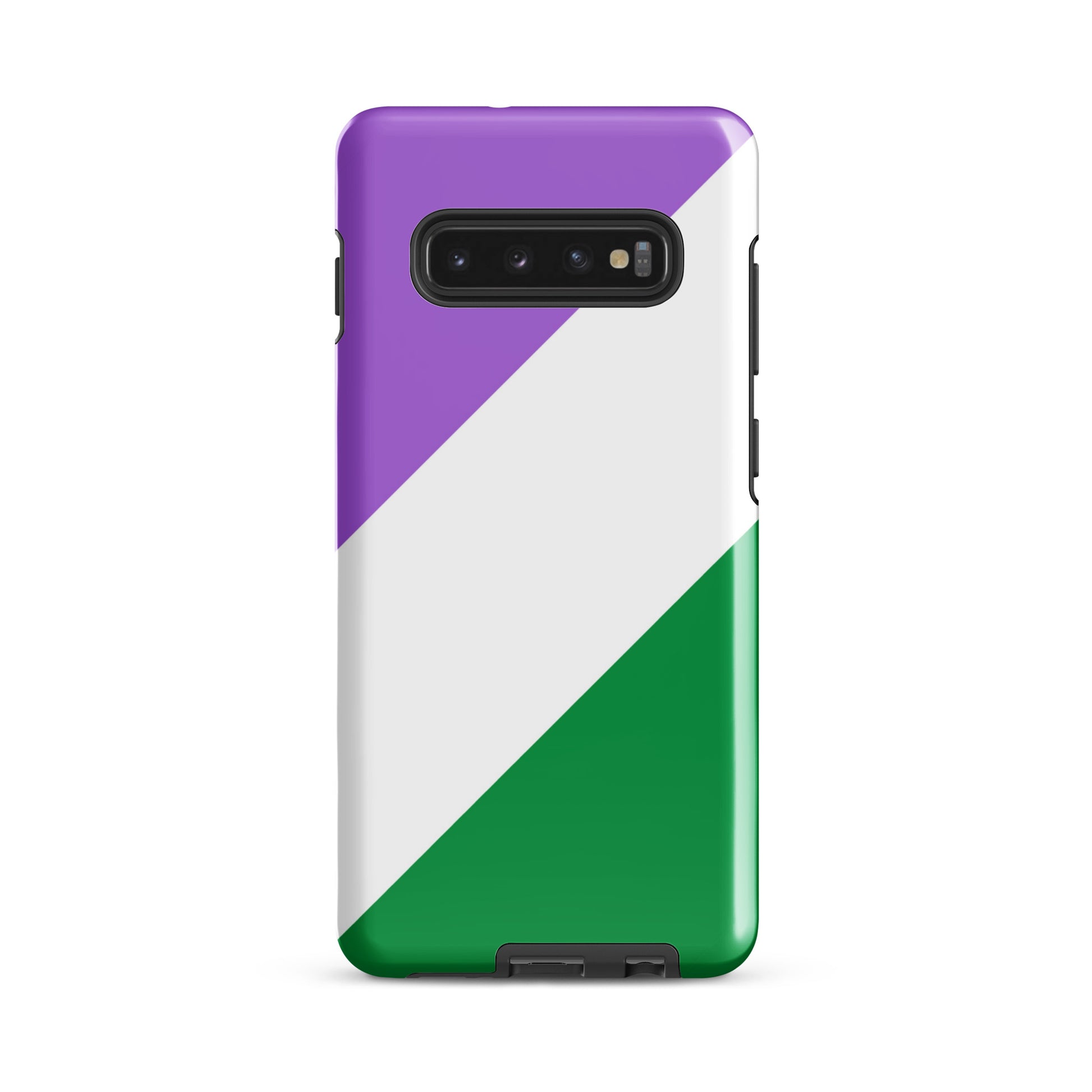 Genderqueer Pride Tough Cell Phone Case for Samsung Galaxy Samsung Galaxy S10 Plus Genderqueer tough-case-for-samsung-glossy-samsung-galaxy-s10-plus-front-64ceecd9c42cd