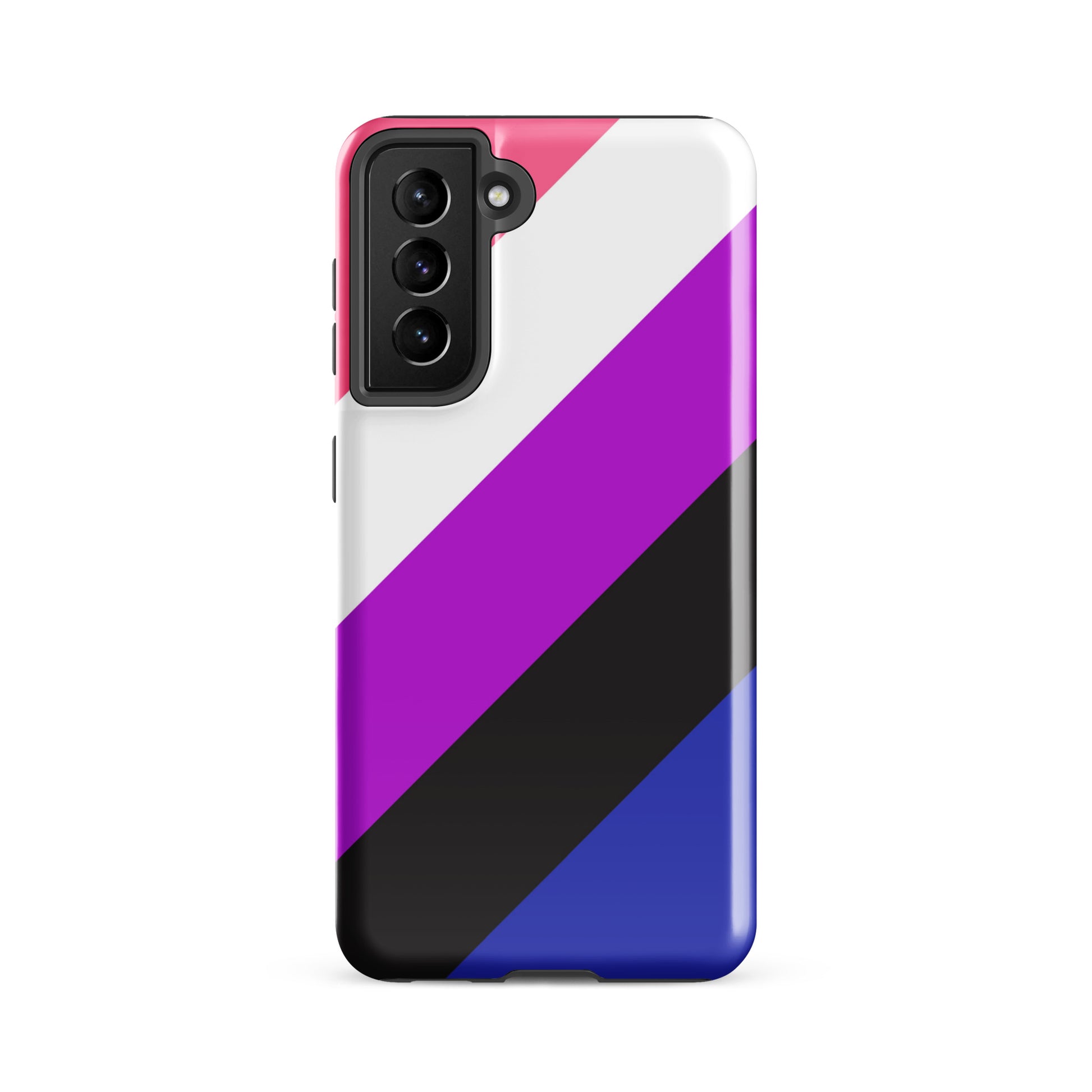 Genderfluid Pride Tough Cell Phone Case for Samsung Galaxy Samsung Galaxy S21 FE Genderfluid tough-case-for-samsung-glossy-samsung-galaxy-s21-fe-front-64ceec6f475cc