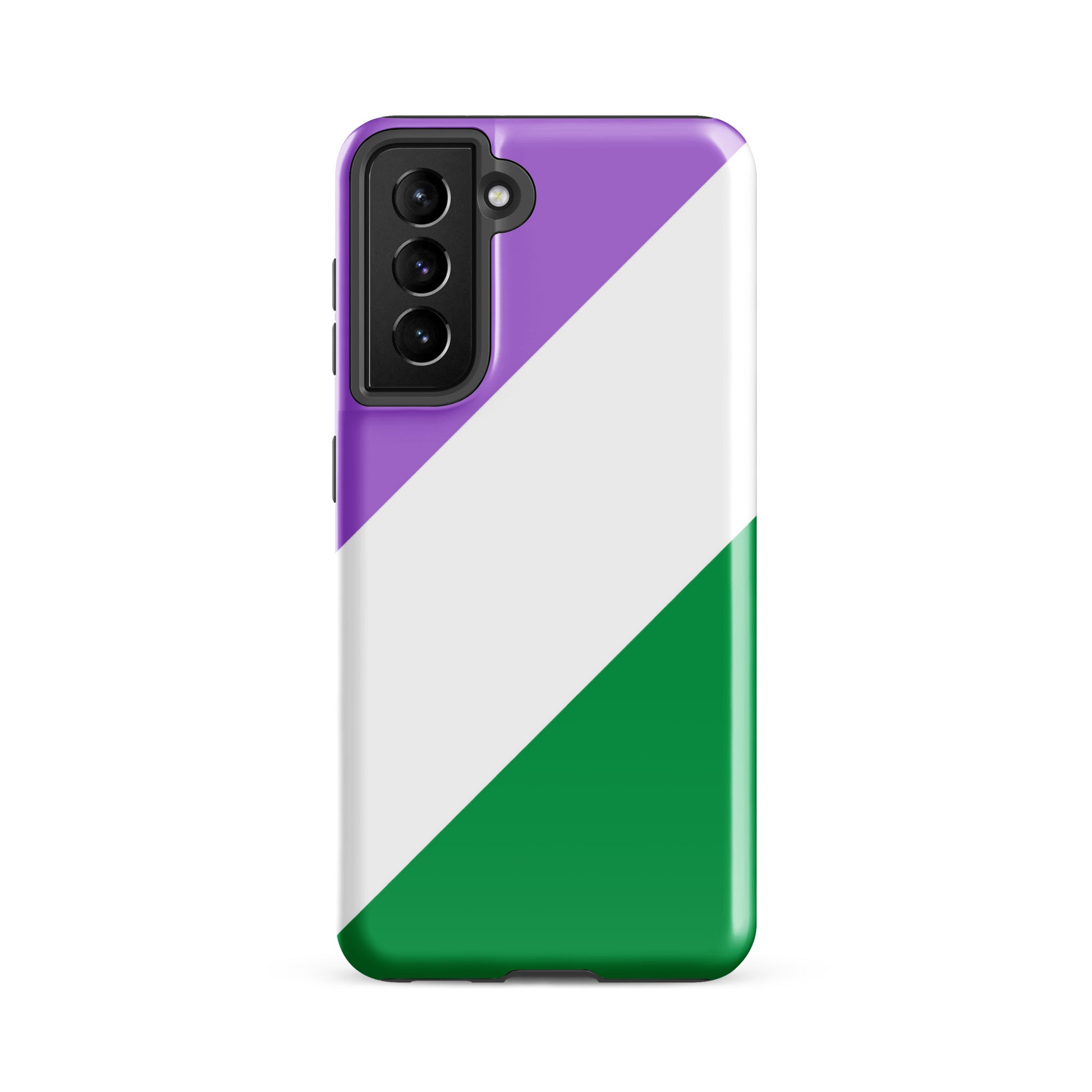 Genderqueer Pride Tough Cell Phone Case for Samsung Galaxy Samsung Galaxy S21 FE Genderqueer tough-case-for-samsung-glossy-samsung-galaxy-s21-fe-front-64ceecd9c4662