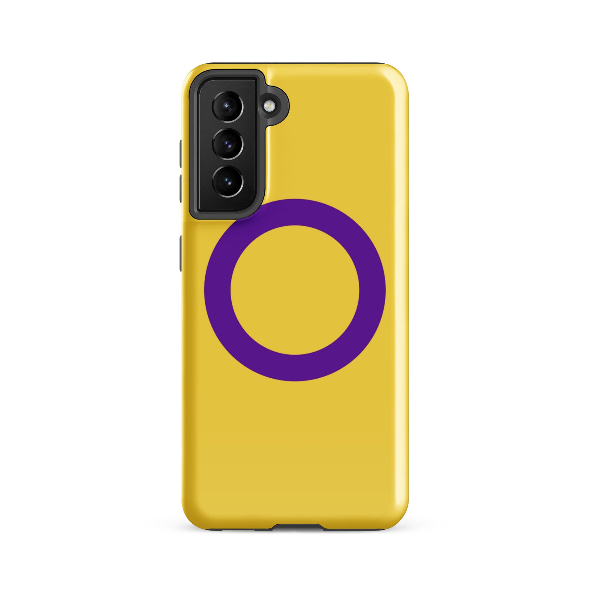 Intersex Pride Flag Tough Cell Phone Case for Samsung Galaxy Samsung Galaxy S21 FE Intersex tough-case-for-samsung-glossy-samsung-galaxy-s21-fe-front-64ceed856947f