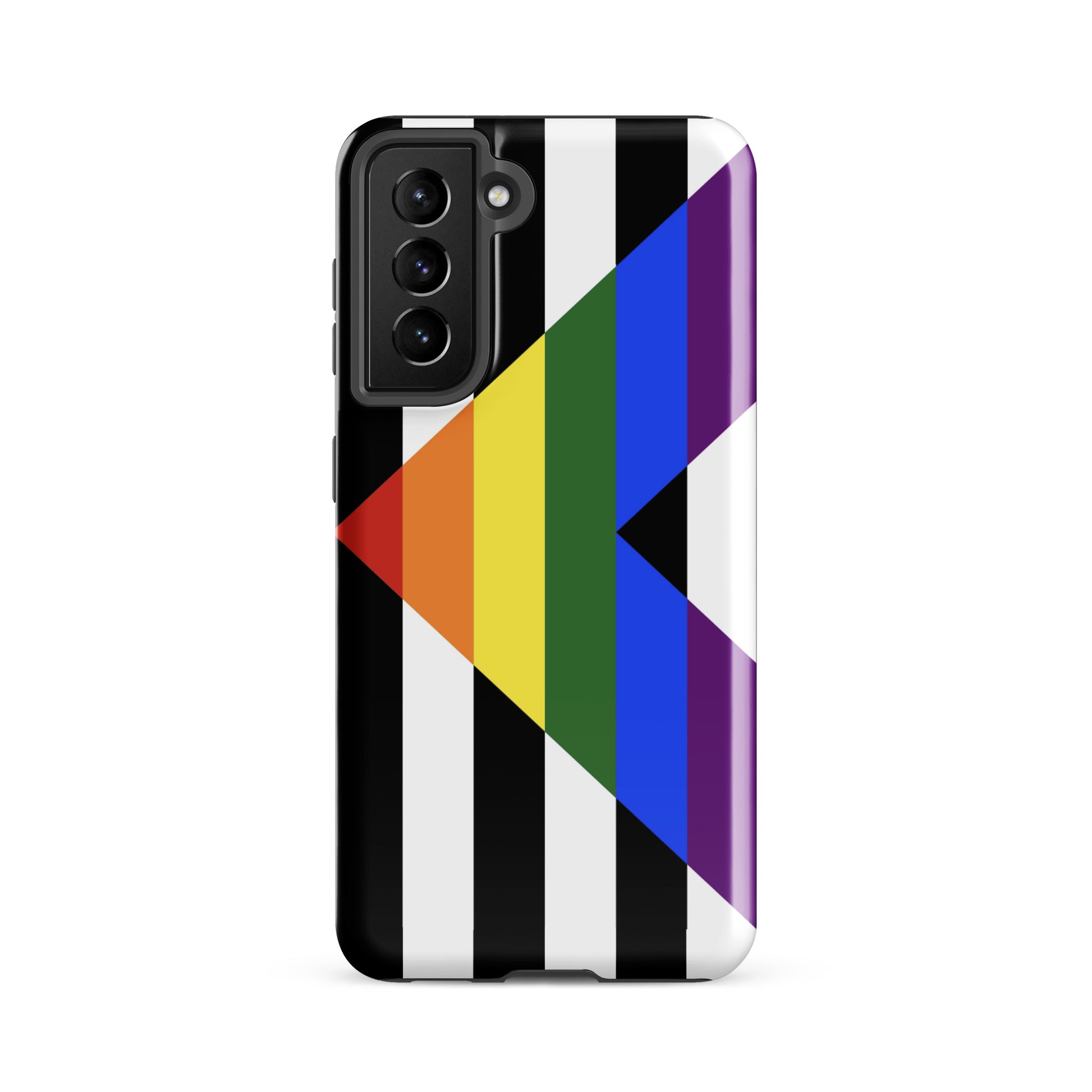 Straight Ally Pride Flag Tough Cell Phone Case for Samsung Galaxy Samsung Galaxy S21 FE Straight Ally tough-case-for-samsung-glossy-samsung-galaxy-s21-fe-front-64cef0a800f45