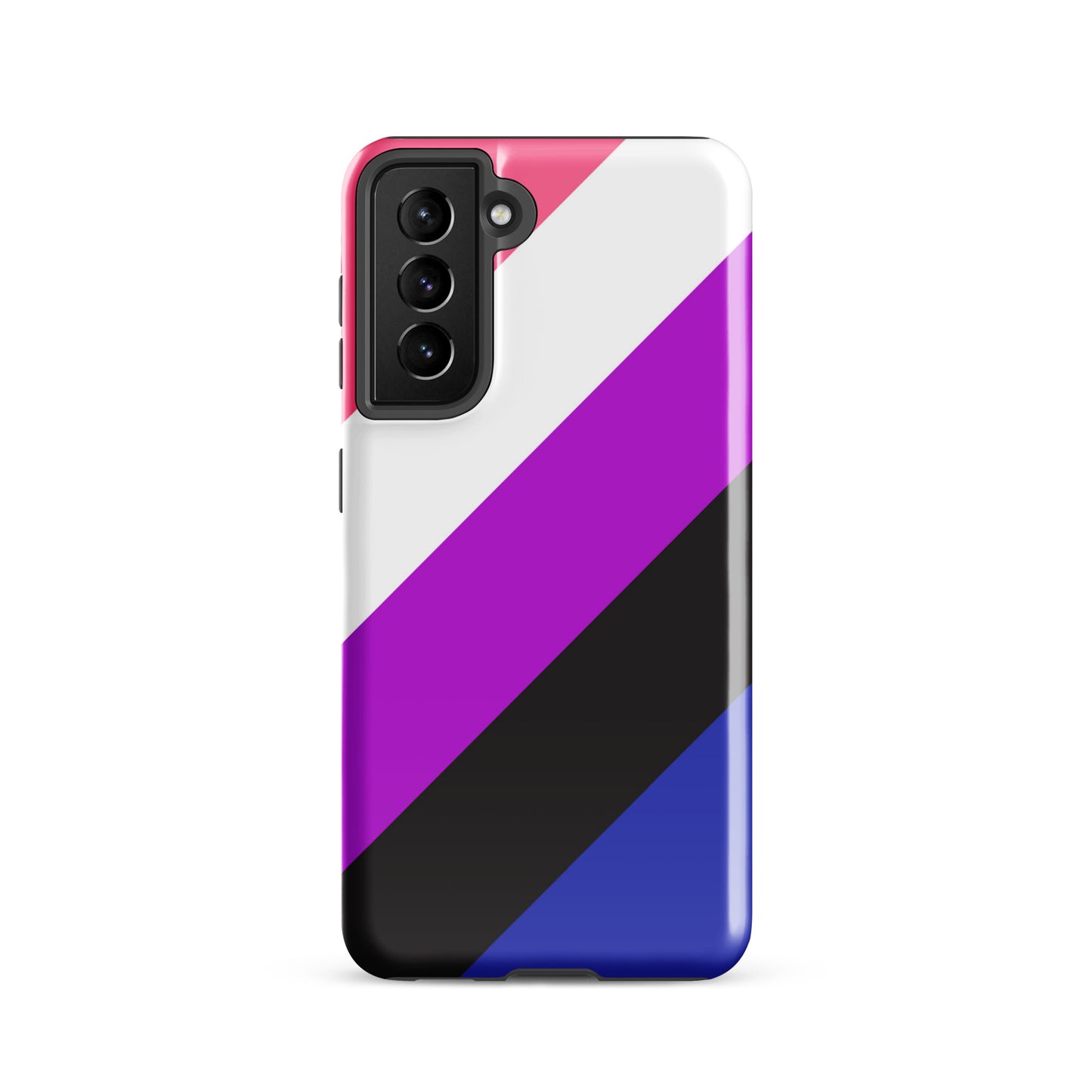 Genderfluid Pride Tough Cell Phone Case for Samsung Galaxy Samsung Galaxy S21 Genderfluid tough-case-for-samsung-glossy-samsung-galaxy-s21-front-64ceec6f47580