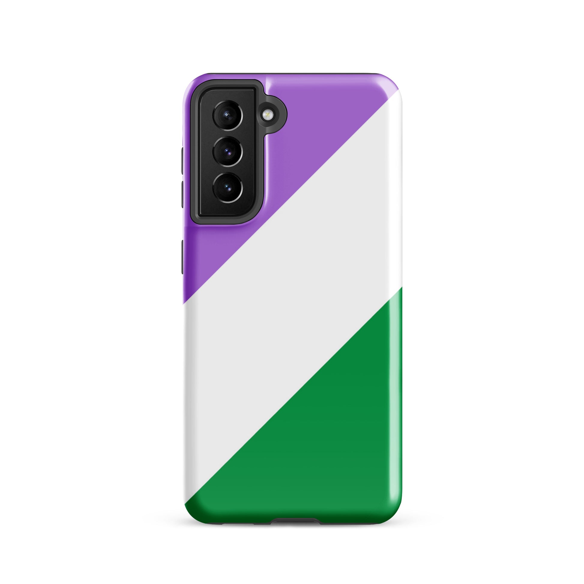 Genderqueer Pride Tough Cell Phone Case for Samsung Galaxy Samsung Galaxy S21 Genderqueer tough-case-for-samsung-glossy-samsung-galaxy-s21-front-64ceecd9c45dc