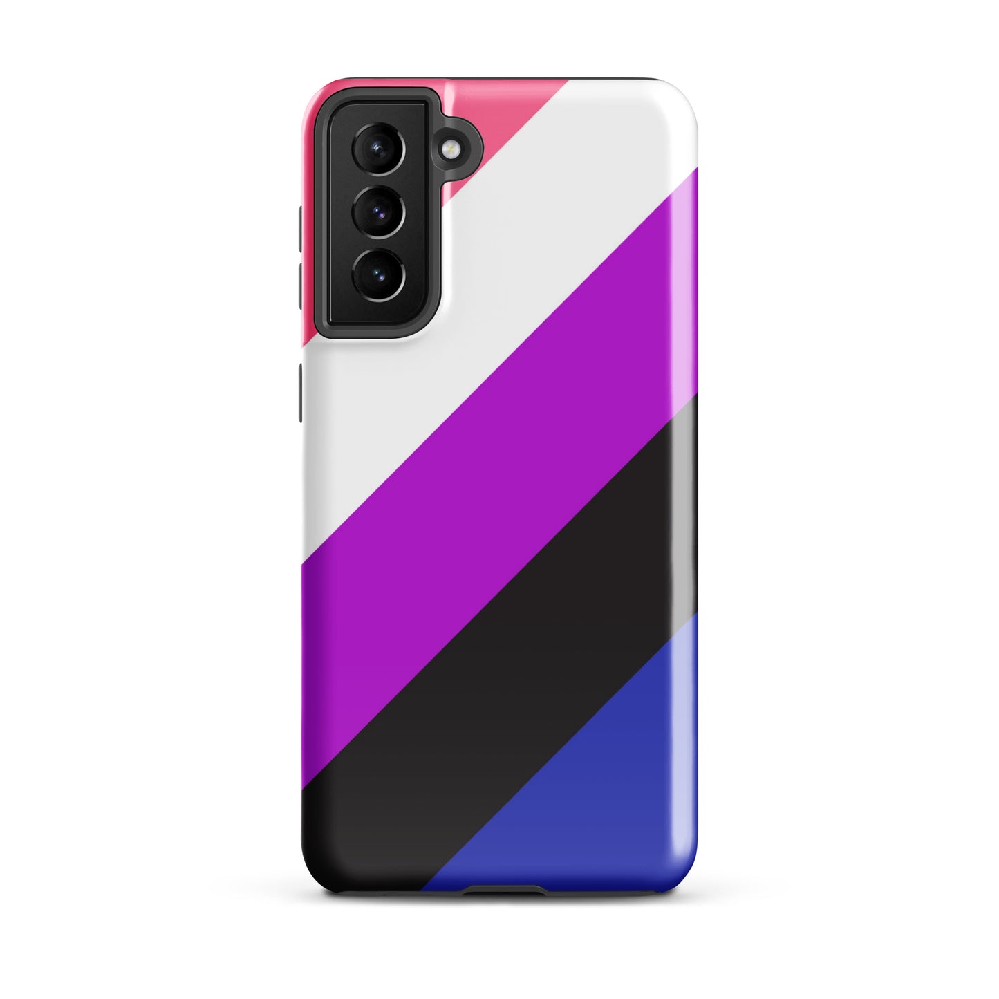 Genderfluid Pride Tough Cell Phone Case for Samsung Galaxy Samsung Galaxy S21 Plus Genderfluid tough-case-for-samsung-glossy-samsung-galaxy-s21-plus-front-64ceec6f47619