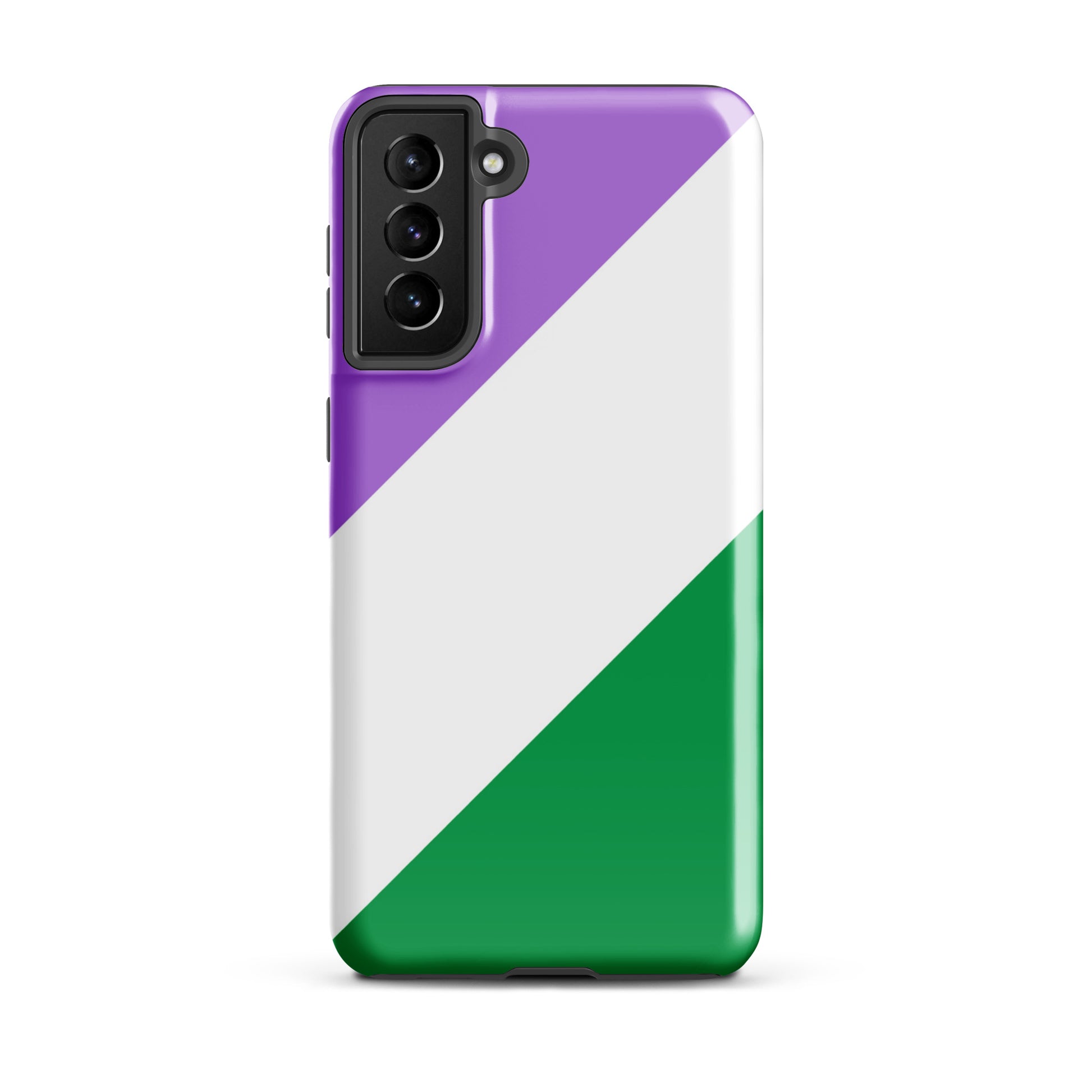 Genderqueer Pride Tough Cell Phone Case for Samsung Galaxy Samsung Galaxy S21 Plus Genderqueer tough-case-for-samsung-glossy-samsung-galaxy-s21-plus-front-64ceecd9c46e2