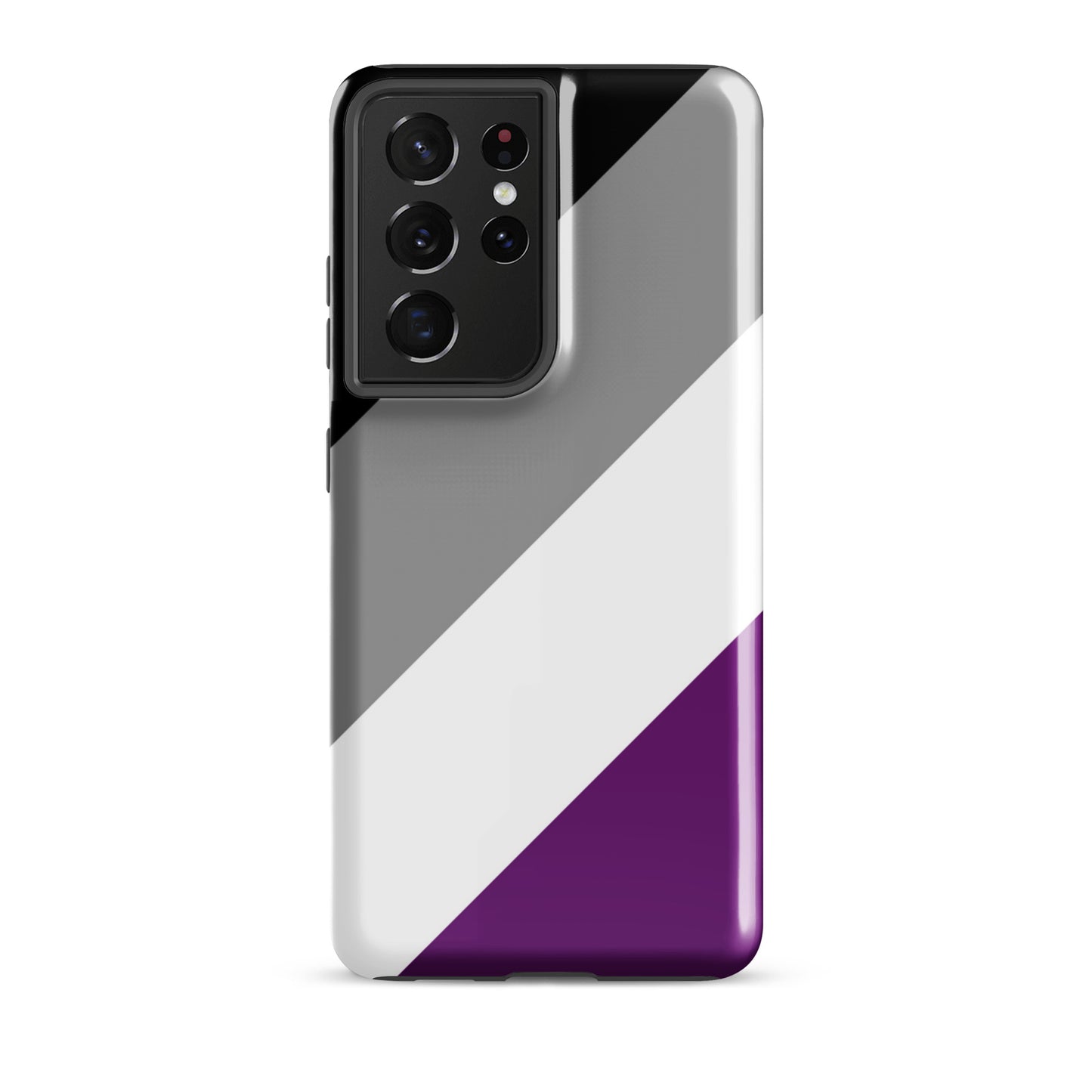 Asexual Ace Pride Tough Cell Phone Case for Samsung Galaxy Samsung Galaxy S21 Ultra Asexual tough-case-for-samsung-glossy-samsung-galaxy-s21-ultra-front-64cee7edd1069