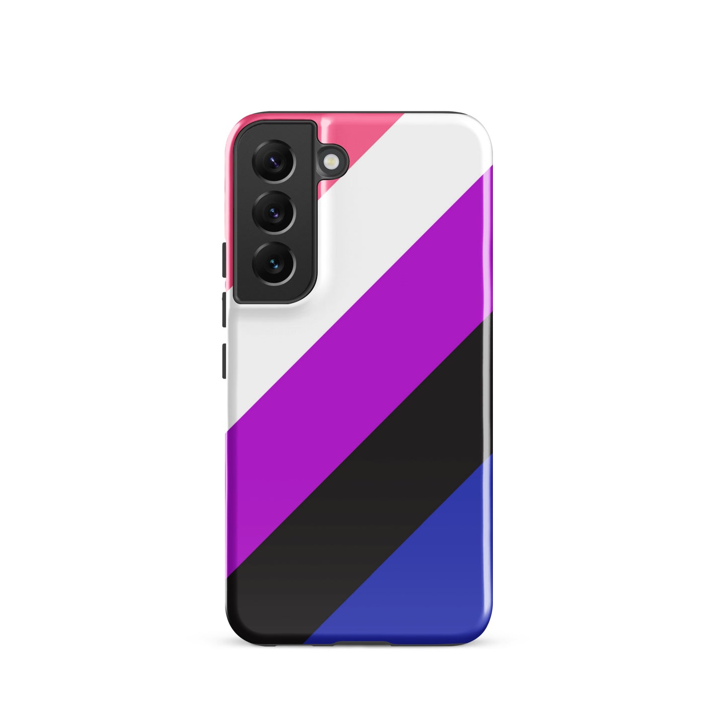 Genderfluid Pride Tough Cell Phone Case for Samsung Galaxy Samsung Galaxy S22 Genderfluid tough-case-for-samsung-glossy-samsung-galaxy-s22-front-64ceec6f476b2