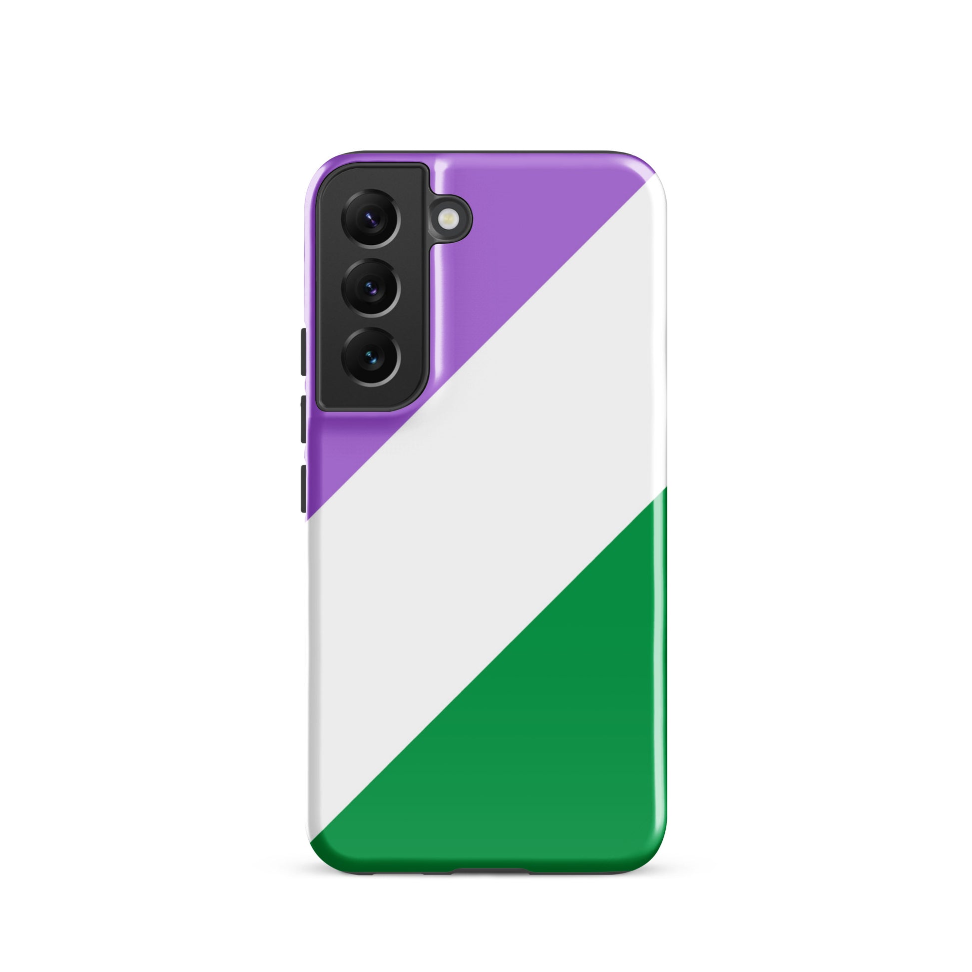 Genderqueer Pride Tough Cell Phone Case for Samsung Galaxy Samsung Galaxy S22 Genderqueer tough-case-for-samsung-glossy-samsung-galaxy-s22-front-64ceecd9c47ee