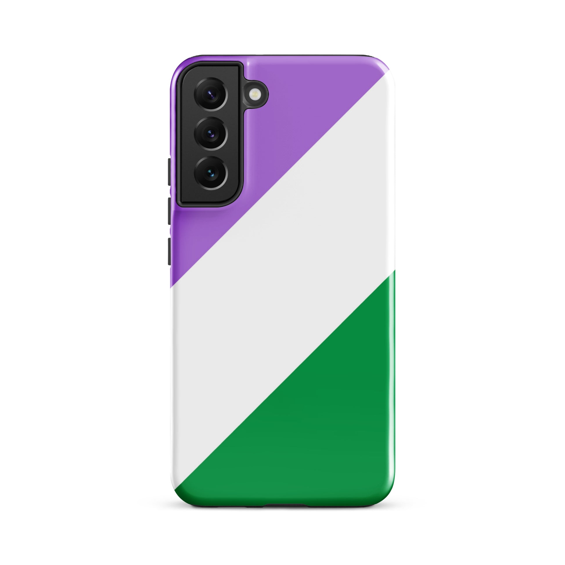 Genderqueer Pride Tough Cell Phone Case for Samsung Galaxy Samsung Galaxy S22 Plus Genderqueer tough-case-for-samsung-glossy-samsung-galaxy-s22-plus-front-64ceecd9c4872