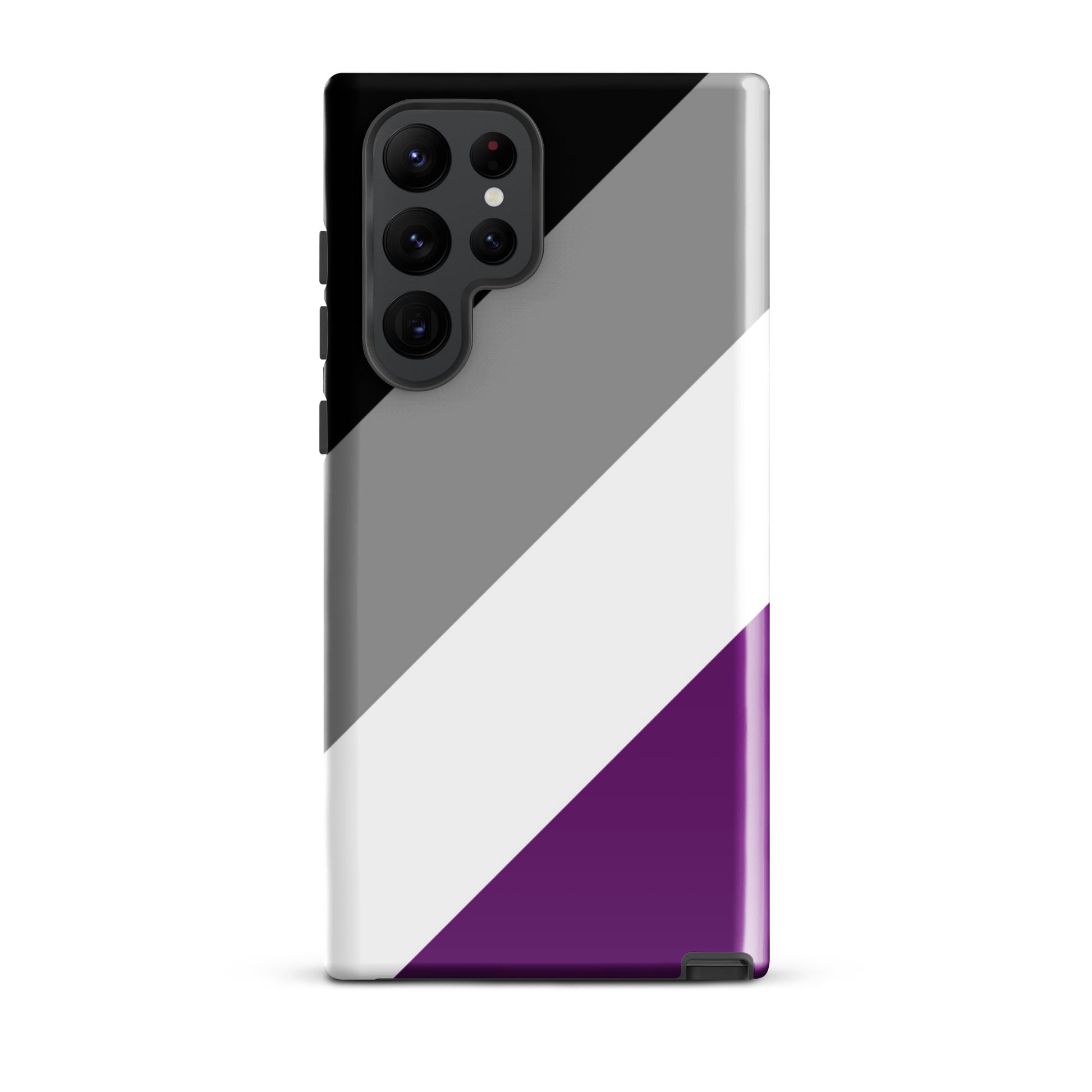 Asexual Ace Pride Tough Cell Phone Case for Samsung Galaxy Samsung Galaxy S22 Ultra Asexual tough-case-for-samsung-glossy-samsung-galaxy-s22-ultra-front-64cee7edd1160