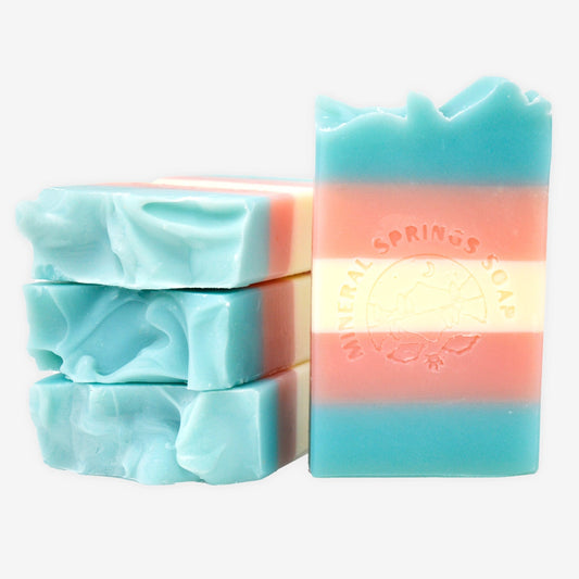 Trans Pride Handcrafted Soap - Frosted Lavender & Sage trans-pride-handcrafted-soap-frosted-lavender-sage