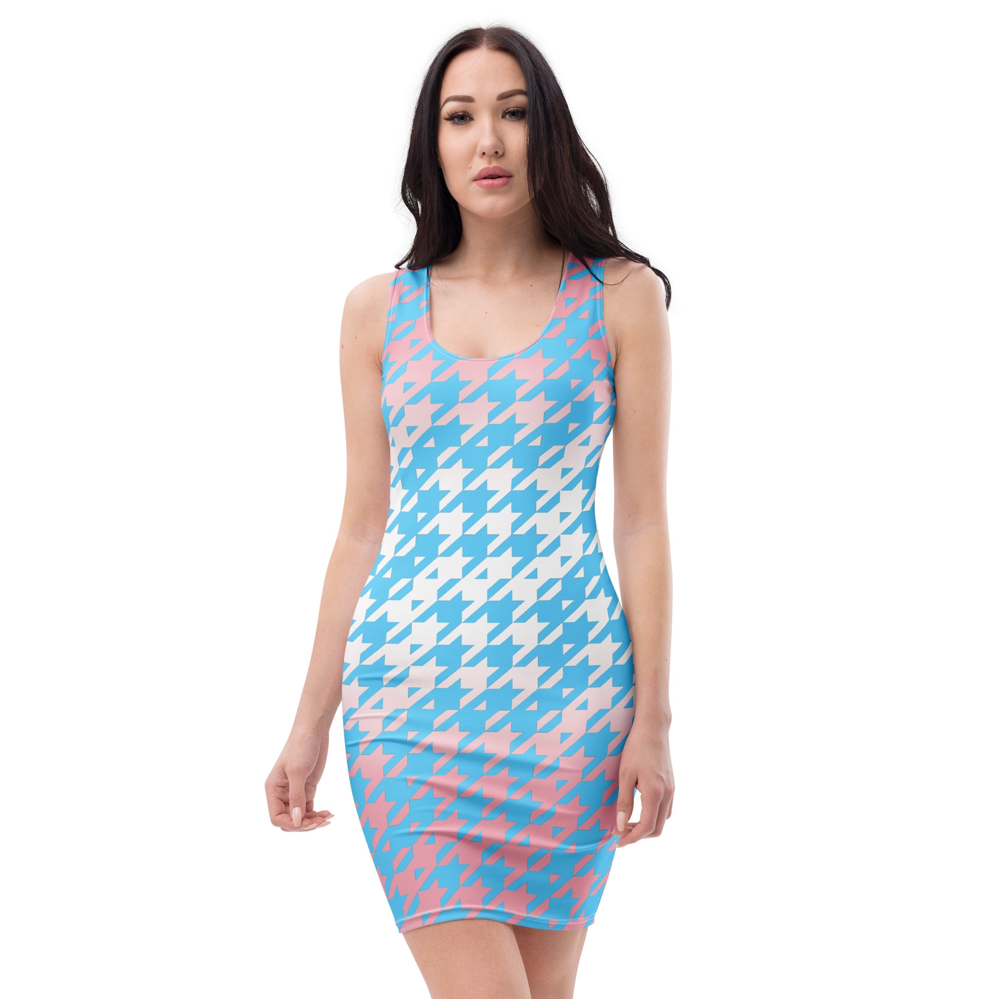 houndstooth bodycon dress Houndstooth Tweed Knit Bodycon Dress Beyazura.com