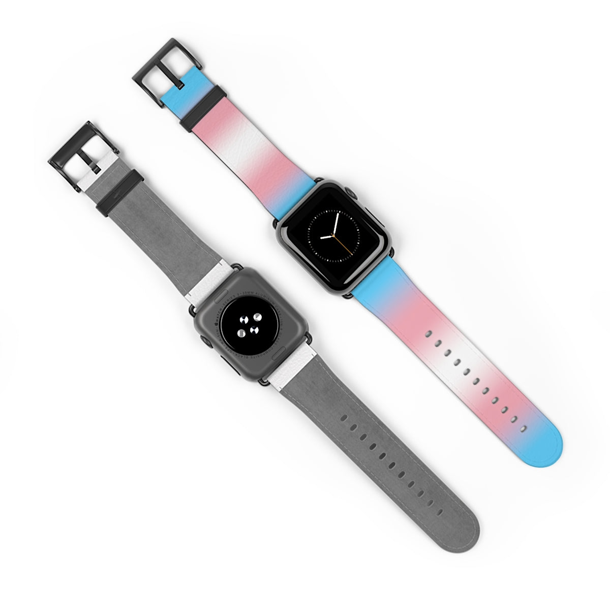 Transgender Trans Pride Apple Watch Band Strap In Ombre front and back
