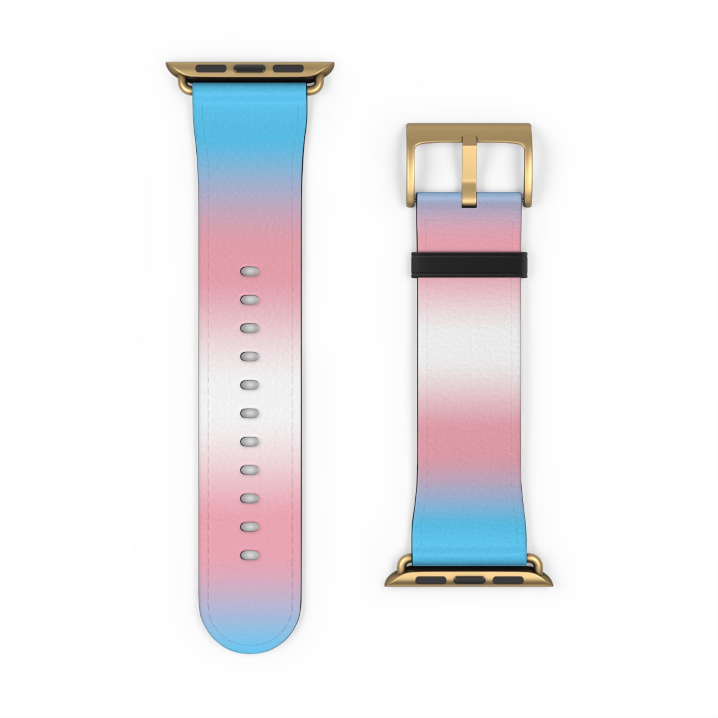 Transgender Trans Pride Apple Watch Band Strap In Ombre 42 - 45 mm Gold Matte 
