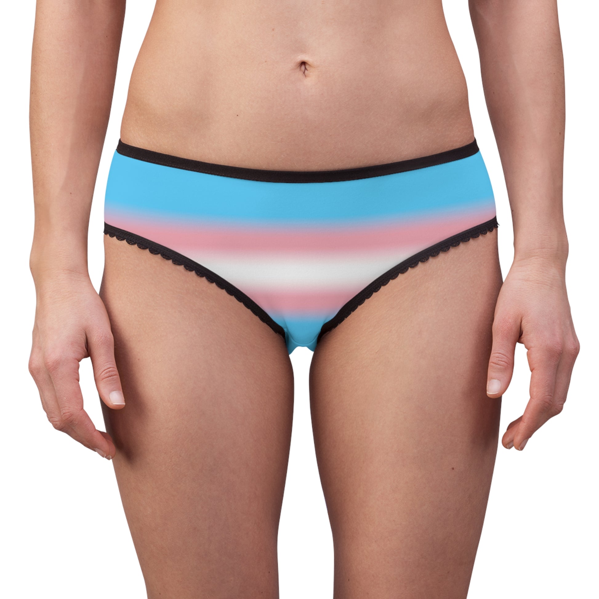 Transgender Pride Women's Bikini Briefs Panties transgender-pride-womens-bikini-briefs-panties-model-front