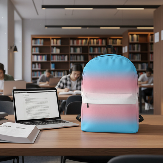 Transgender Trans Pride Backpack - Ombre transgender-trans-pride-Backpack-ombre-front
