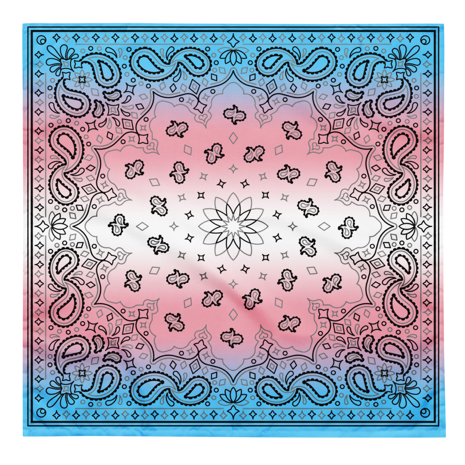 Transgender Trans Pride Paisley Bandana Hanky Code L Transgender transgender-trans-pride-bandana-front