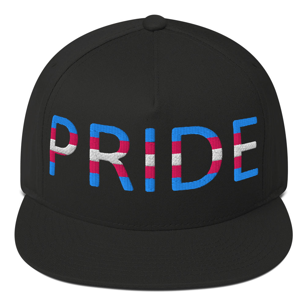 Transgender Trans Pride Embroidered Snapback Baseball Cap Black Transgender transgender-trans-pride-embroidered-snapback-baseball-cap-black-front