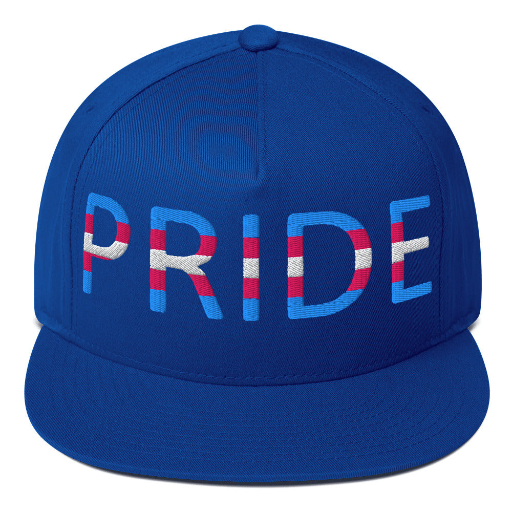 Transgender Trans Pride Embroidered Snapback Baseball Cap Royal Blue Transgender transgender-trans-pride-embroidered-snapback-baseball-cap-royal-blue-front