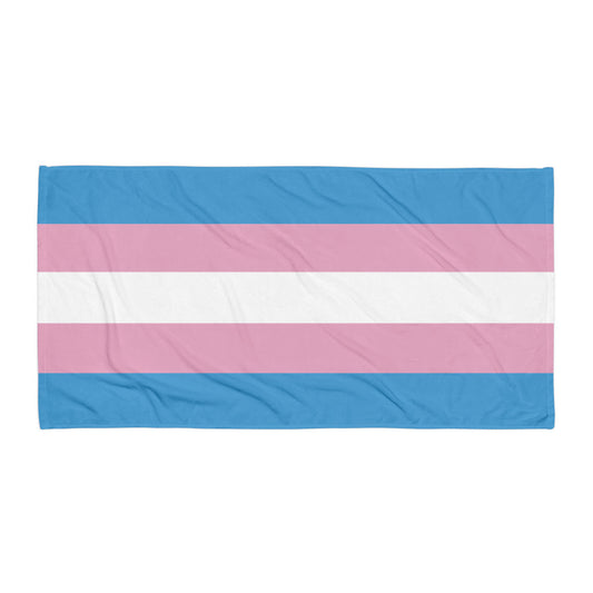 Transgender Trans Pride Flag Beach Blanket Towel 30x60 Multi Transgender transgender-trans-pride-flag-beach-blanket-towel-flat