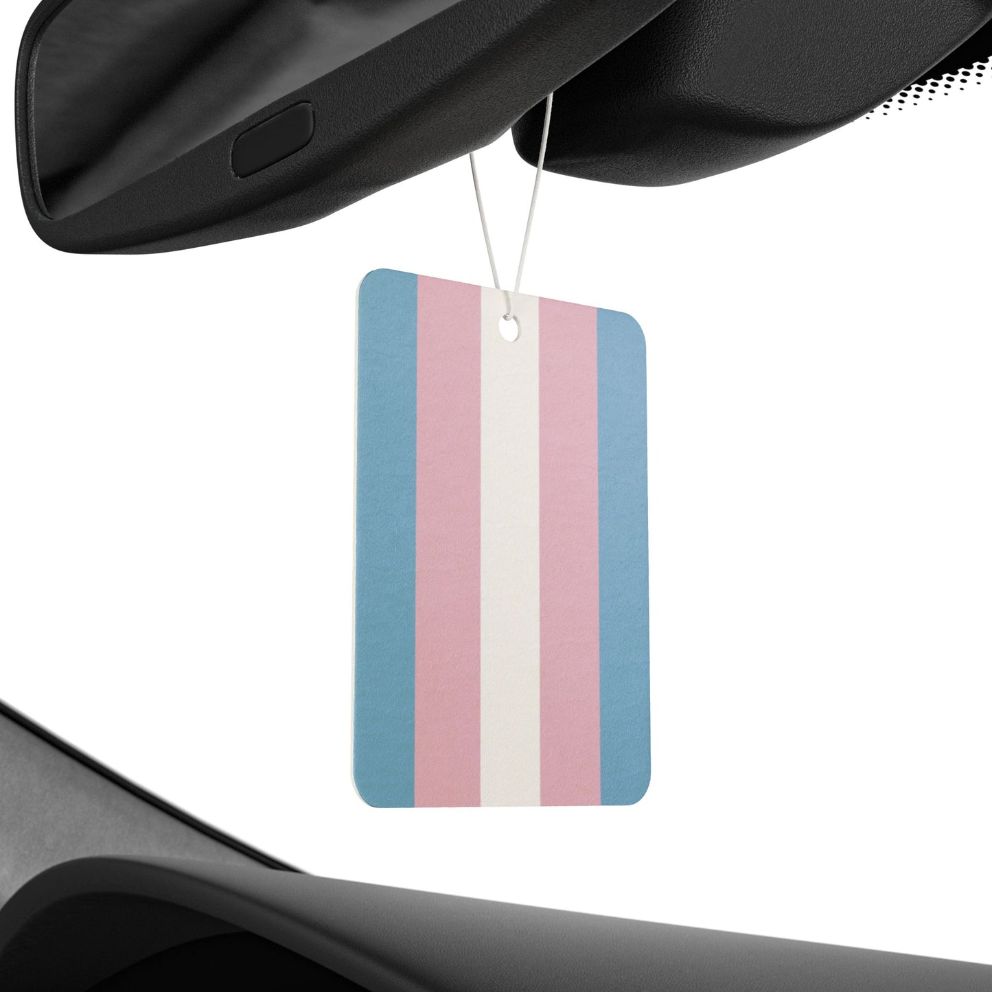 Transgender Trans Pride Flag Car Air Freshener transgender-trans-pride-flag-car-air-freshener-rearview-mirror
