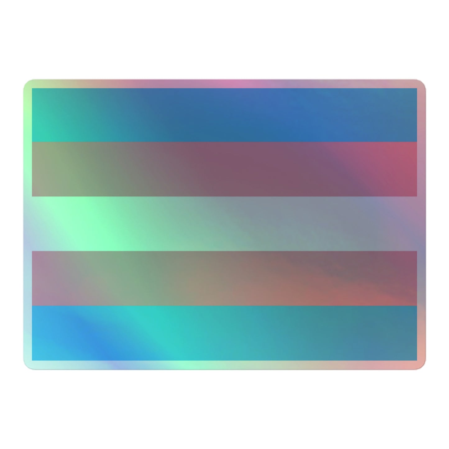 Transgender Trans Pride Flag Holographic Sticker 5.5″ Transgender transgender-trans-pride-flag-holographic-sticker-5in-front Holographic Sticker