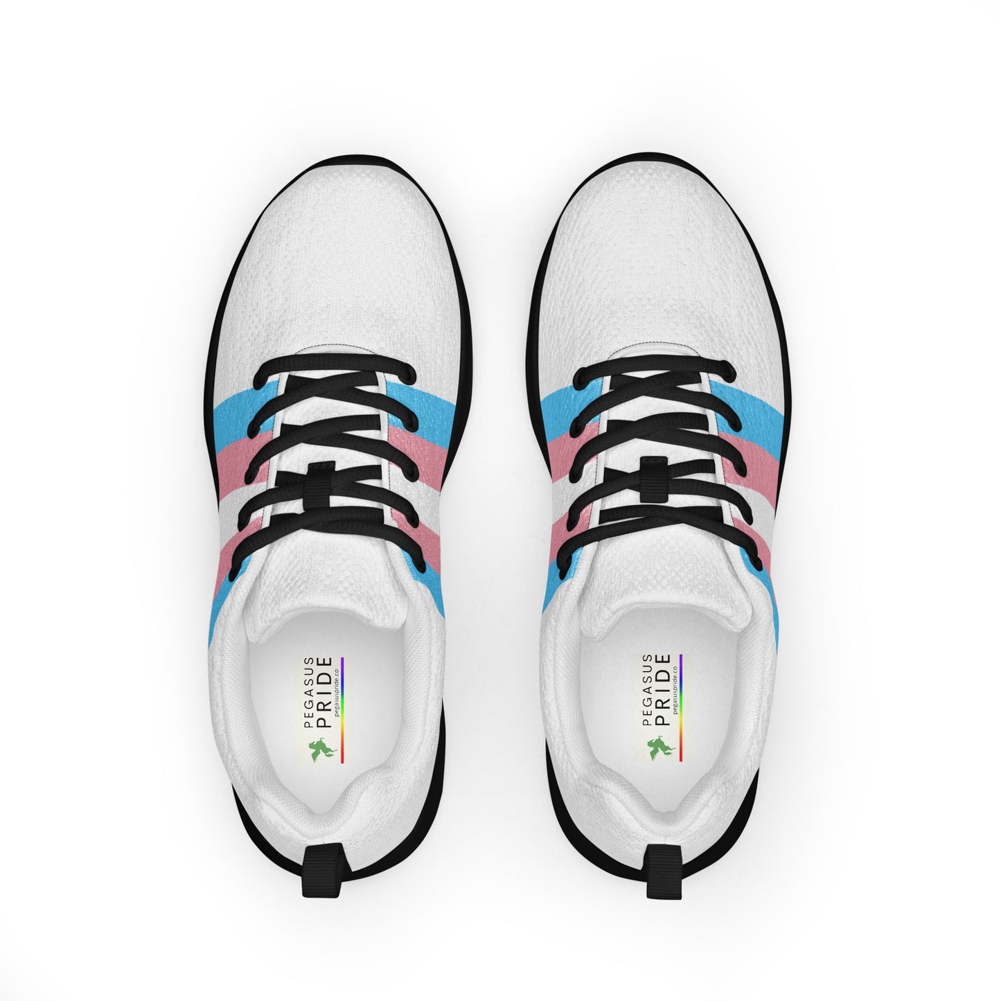 Transgender Trans Pride Flag Women’s Athletic Shoes transgender-trans-pride-flag-womens-athletic-shoes-black-sole-front