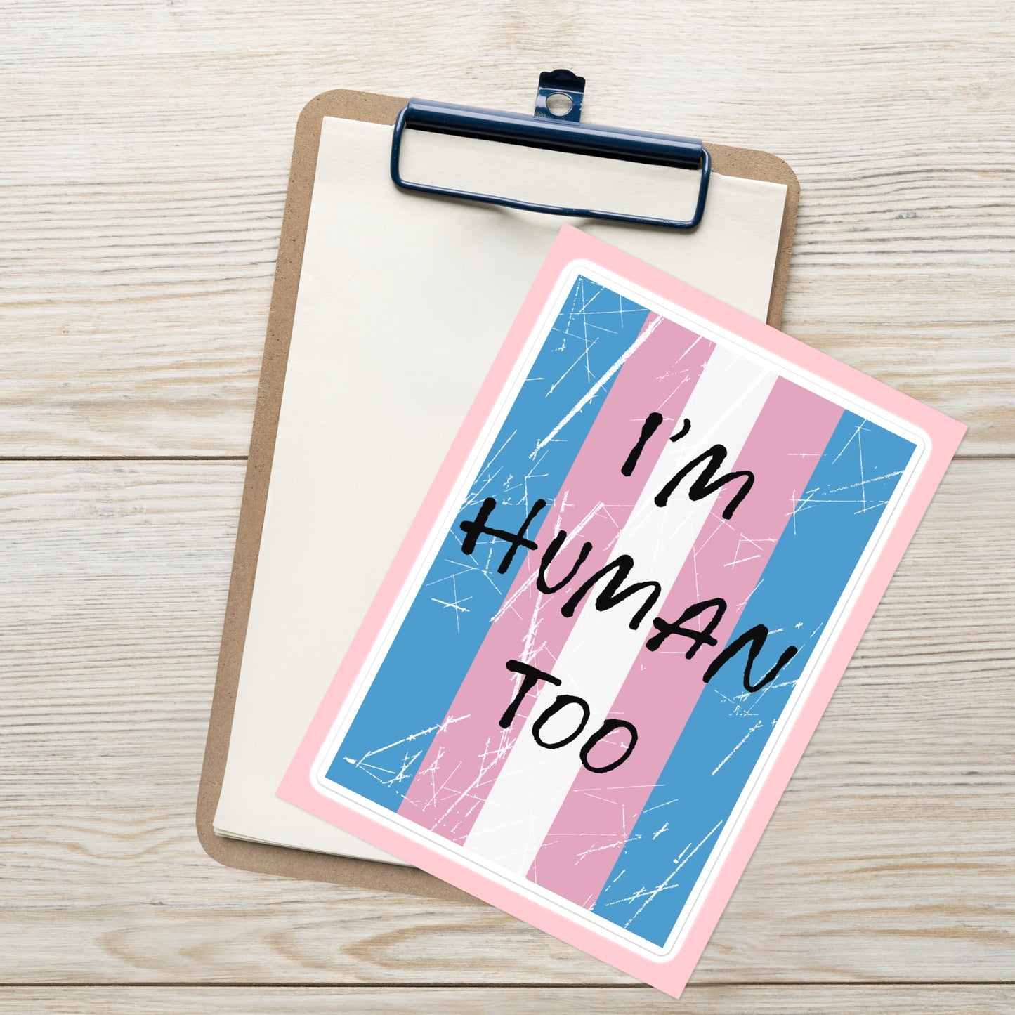 Transgender Trans Pride - I'm Human Too Large Sheet Sticker transgender-trans-pride-im-human-too-large-sheet-sticker-lifestyle