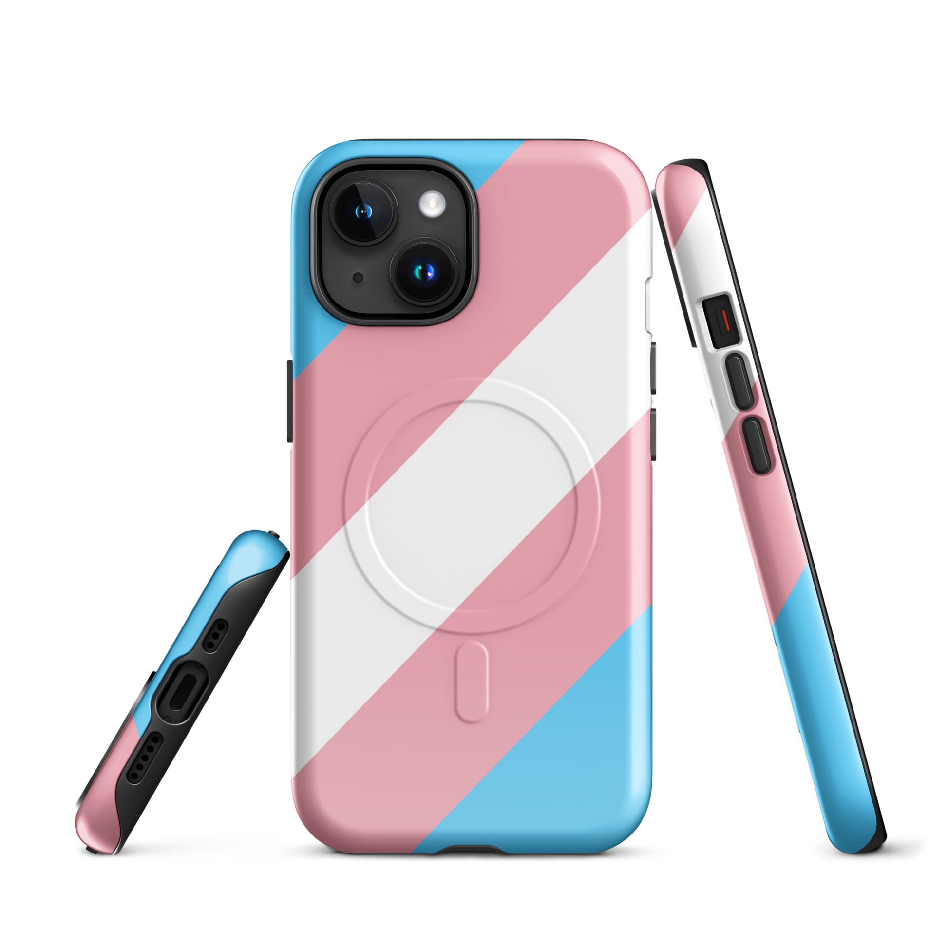 Transgender Trans Pride MagSafe® Tough Phone Case for Apple iPhone® iPhone 15 Transgender transgender-trans-pride-magsafe-tough-phone-case-for-apple-iphone-15-front
