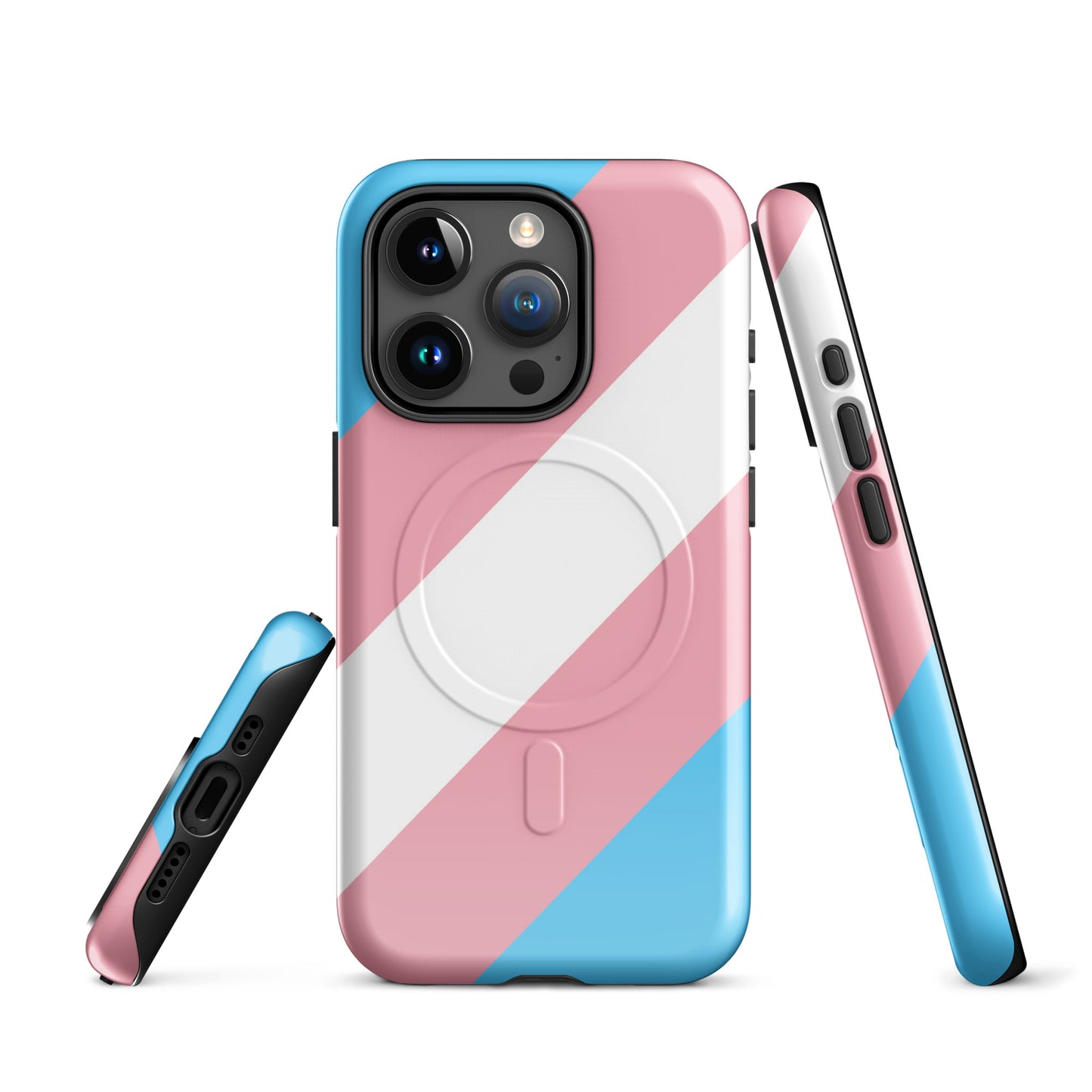 Transgender Trans Pride MagSafe® Tough Phone Case for Apple iPhone® iPhone 15 Pro Transgender transgender-trans-pride-magsafe-tough-phone-case-for-apple-iphone-15-pro-front