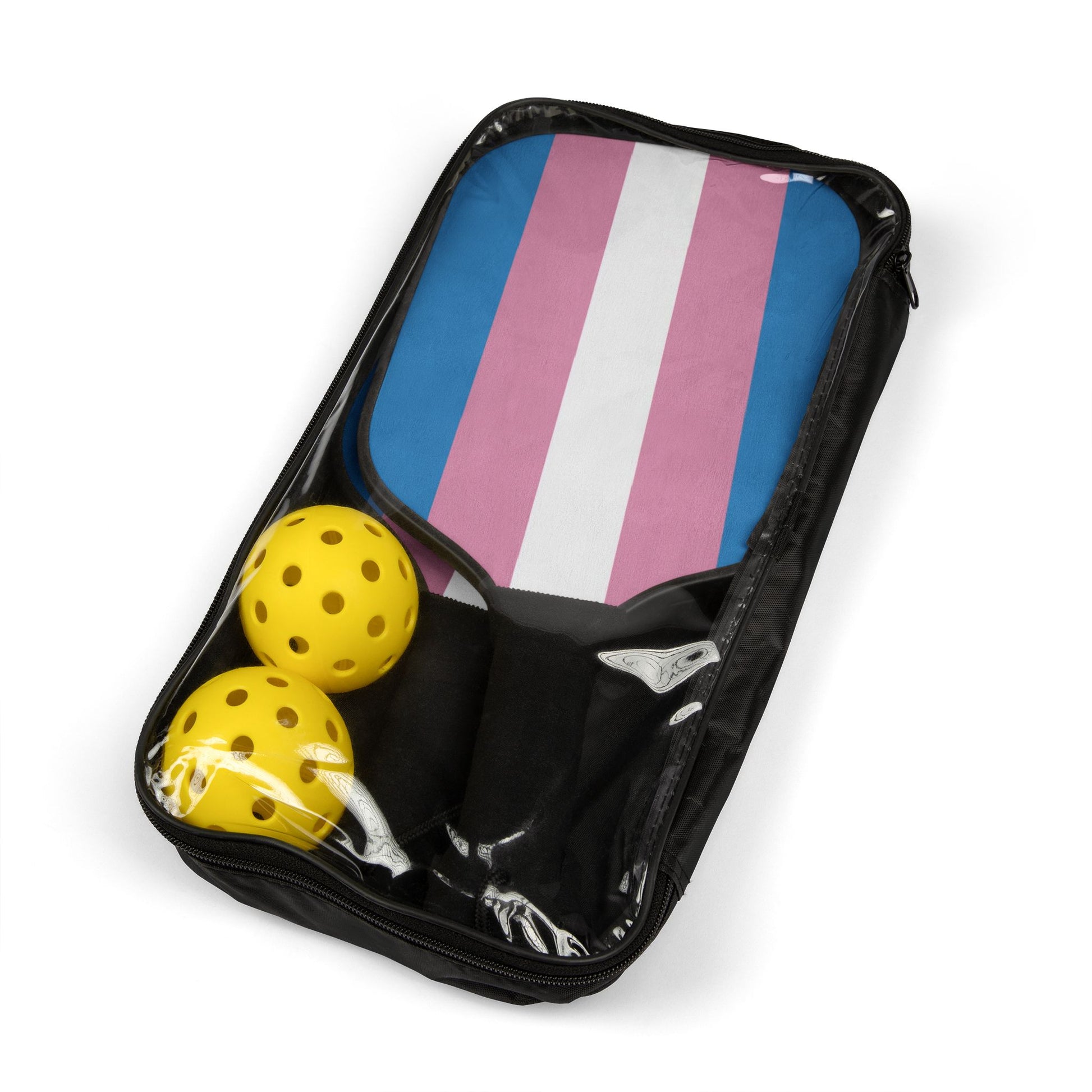 Transgender Trans Pride Pickleball Paddle Set with Balls transgender-trans-pride-pickleball-paddle-set-with-balls-package