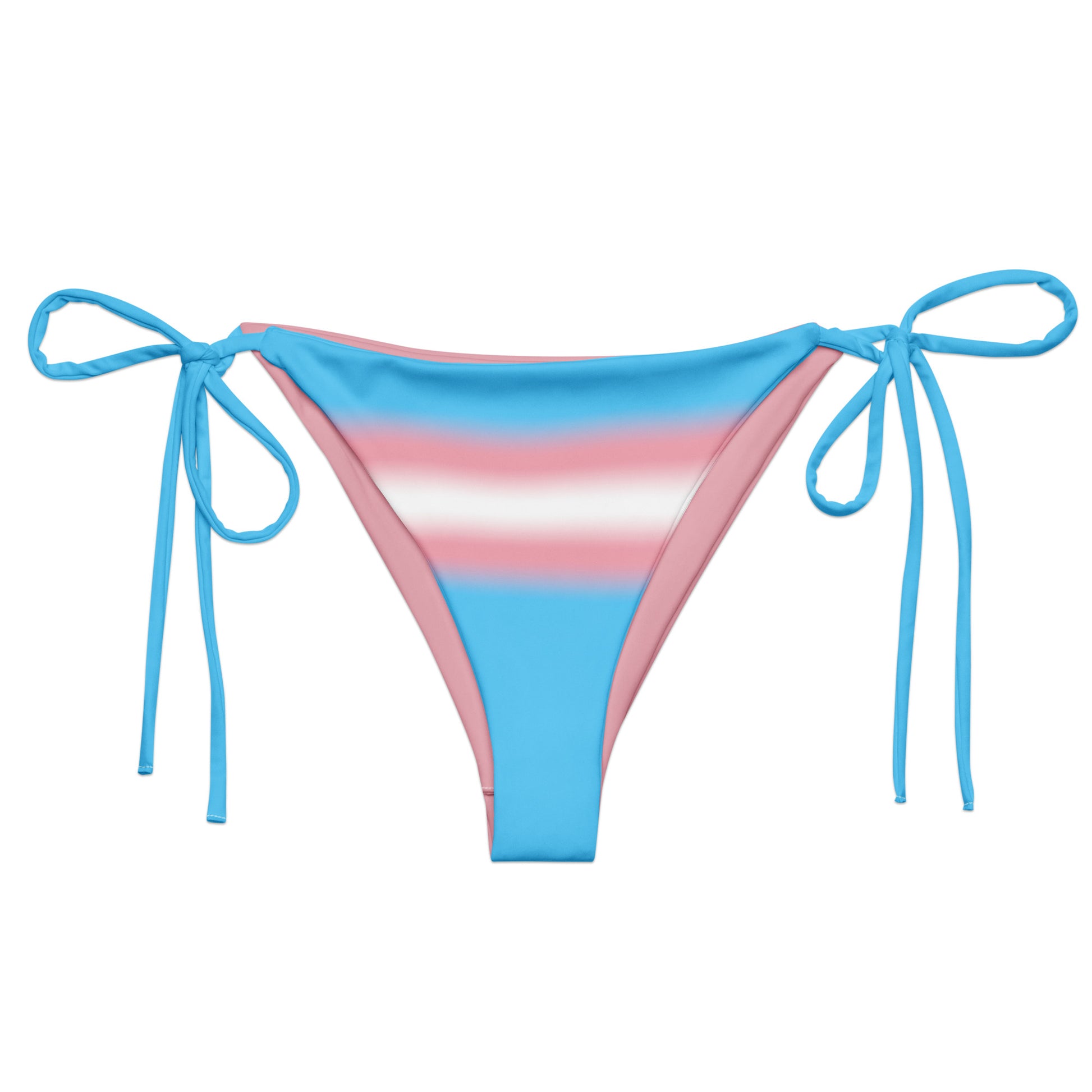 Transgender Trans Pride String Bikini Bottom Transgender transgender-trans-pride-string-bikini-bottom-front