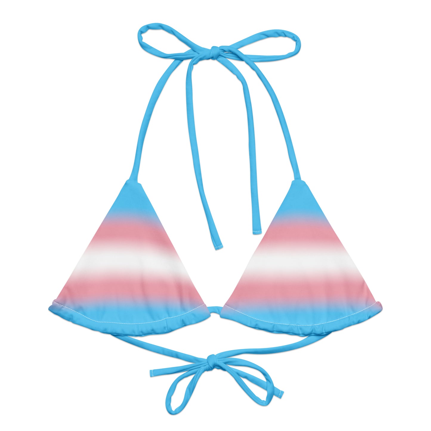 Transgender Trans Pride String Bikini Top Transgender transgender-trans-pride-string-bikini-top-front